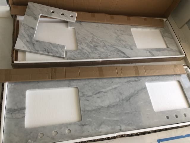 DKB Isabella 72 Inch Bathroom Vanity Double Sink - White Bathroom Vanity with Sink, 1.5