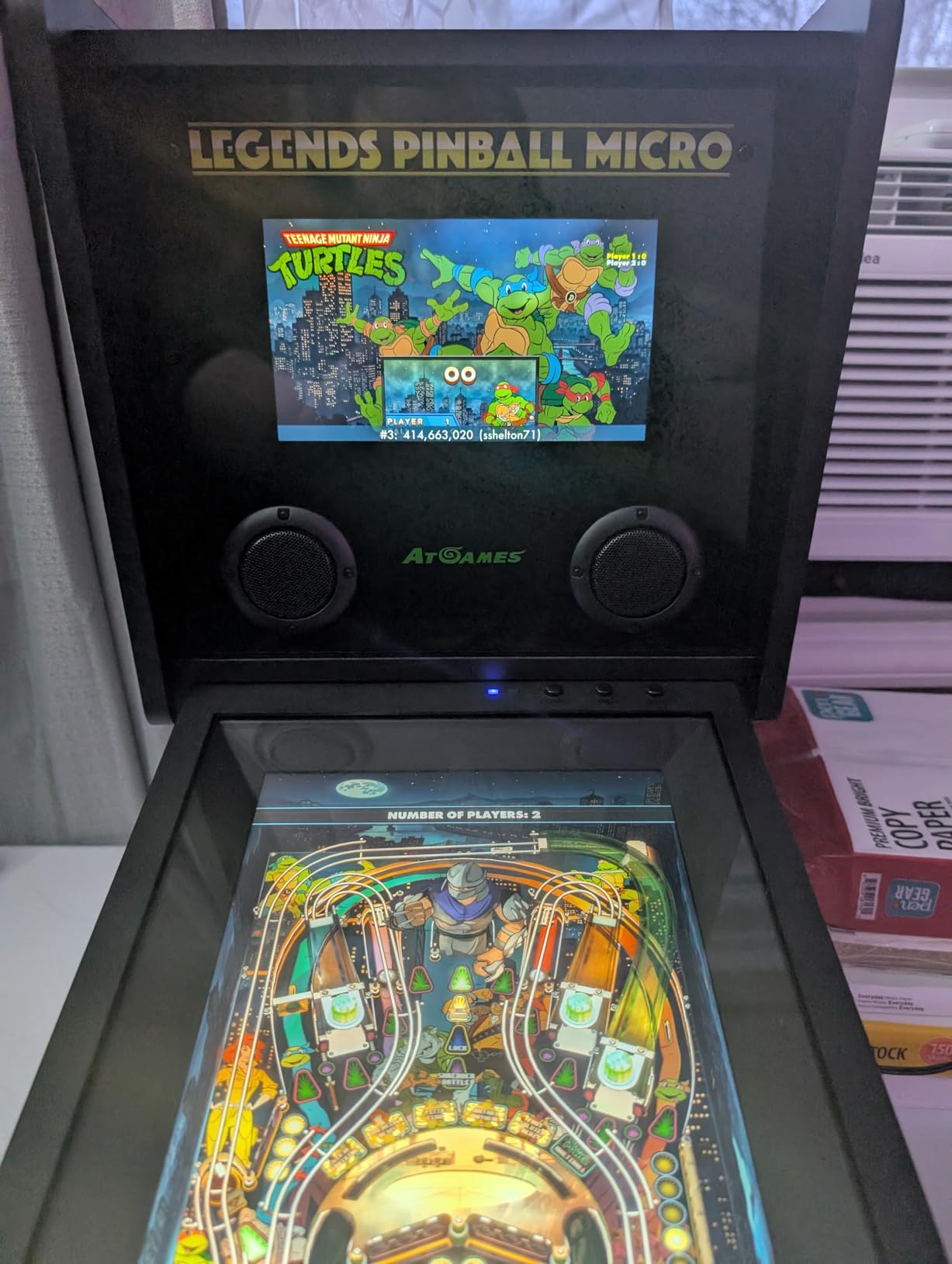 Legends Pinball Micro, Arcade Machine Console, Classic Retro Video Games, 50 Built in Licensed Pinball Games, Space Invaders, Bubble Bobble,Time Machine, WiFi, HDMI, Bluetooth customer photo 2
