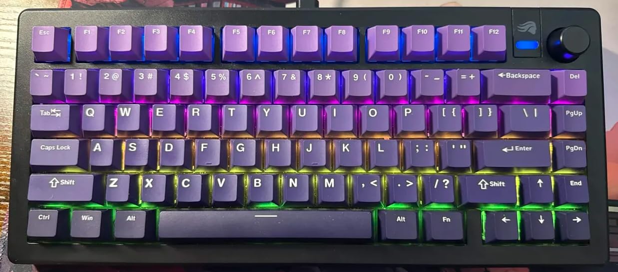 dagaladoo Double Shot PBT keycaps, Cherry Profile Keyboard Key caps, Matcha Green Custom keycaps 75 Percent 125-key Set for 60% 65% 75% 100% Cherry Gateron MX Mechanical Keyboard customer photo 2