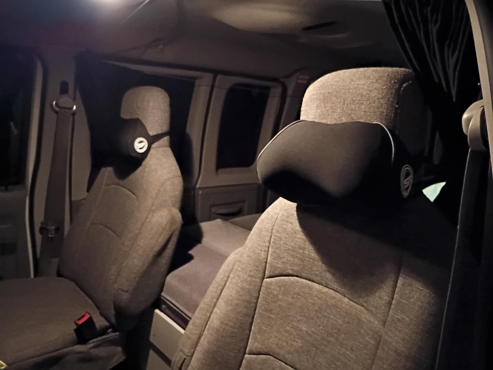 SPRFUFLY Make Relaxing Car Headrest Pillow, Car Pillow for Driving with Adjustable Strap, Breathable Removable Cover & Ergonomic Design - Softness Travel Car Neck Support Pillow(Black, 1PC) customer photo 1