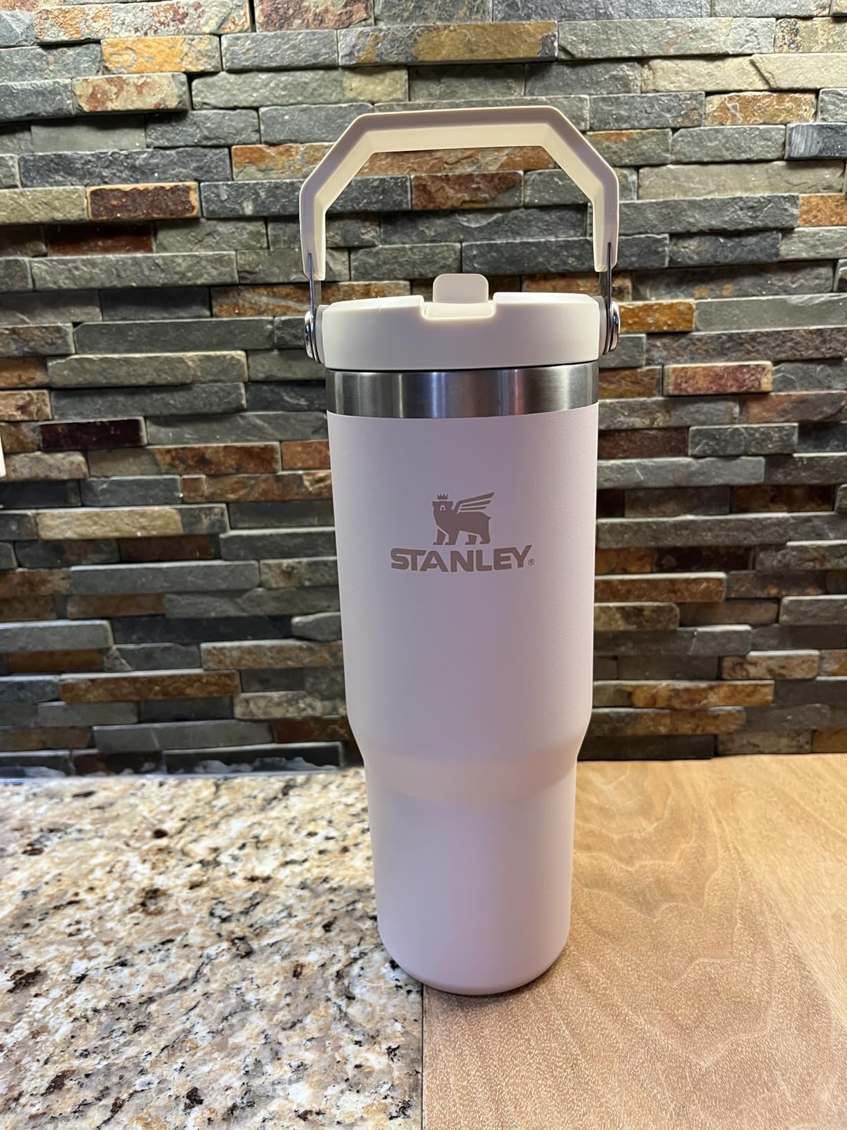 STANLEY IceFlow Flip Straw Tumbler with Handle 30 oz | Twist On Lid and Flip Up Straw | Leak Resistant Water Bottle | Insulated Stainless Steel | Rose Quartz customer photo 2
