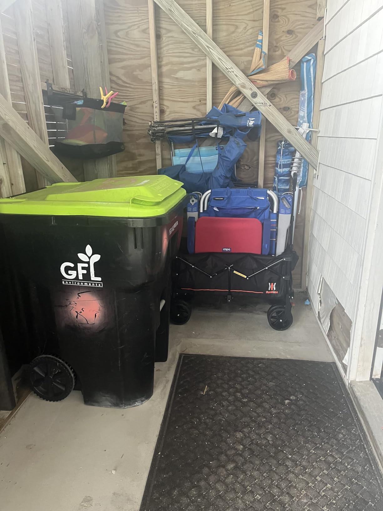 Navatiee Big Wheels Collapsible Wagon Cart Foldable, Heavy Duty Beach Wagon with Silent All-Terrain Wheels, Folding Utility Grocery Cart with Side Pocket and Brakes for Camping Garden Sports, Black customer photo 2