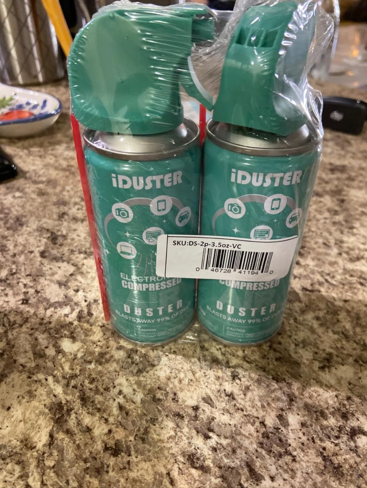 Compressed Canned Air Duster for Computer - iDuster Disposable Electronic Keyboard Cleaner for Cleaning Duster, 2PCS(3.5oz) customer photo 2