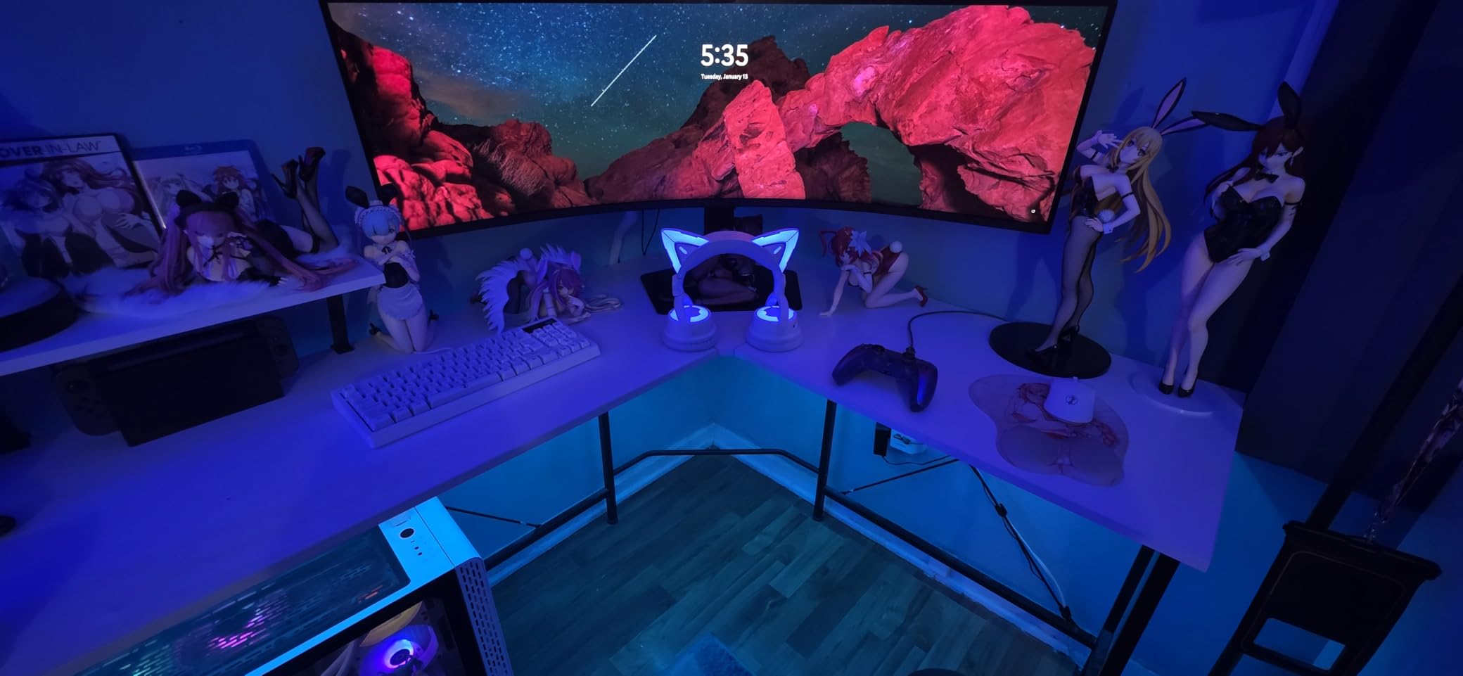 Under Desk Cable Management Tray White, Cinati Wire Organizers No Drill customer photo 2