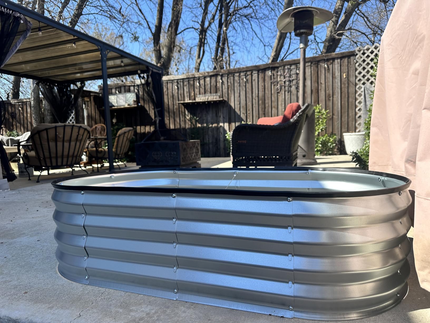 Plant & Plot Galvanized Raised Garden Beds Outdoor, 4x2x1 ft Planter Raised Bed for Gardening, Vegetables, Flowers, Large Metal Garden Box, Patented Tool-Free Design customer photo 1