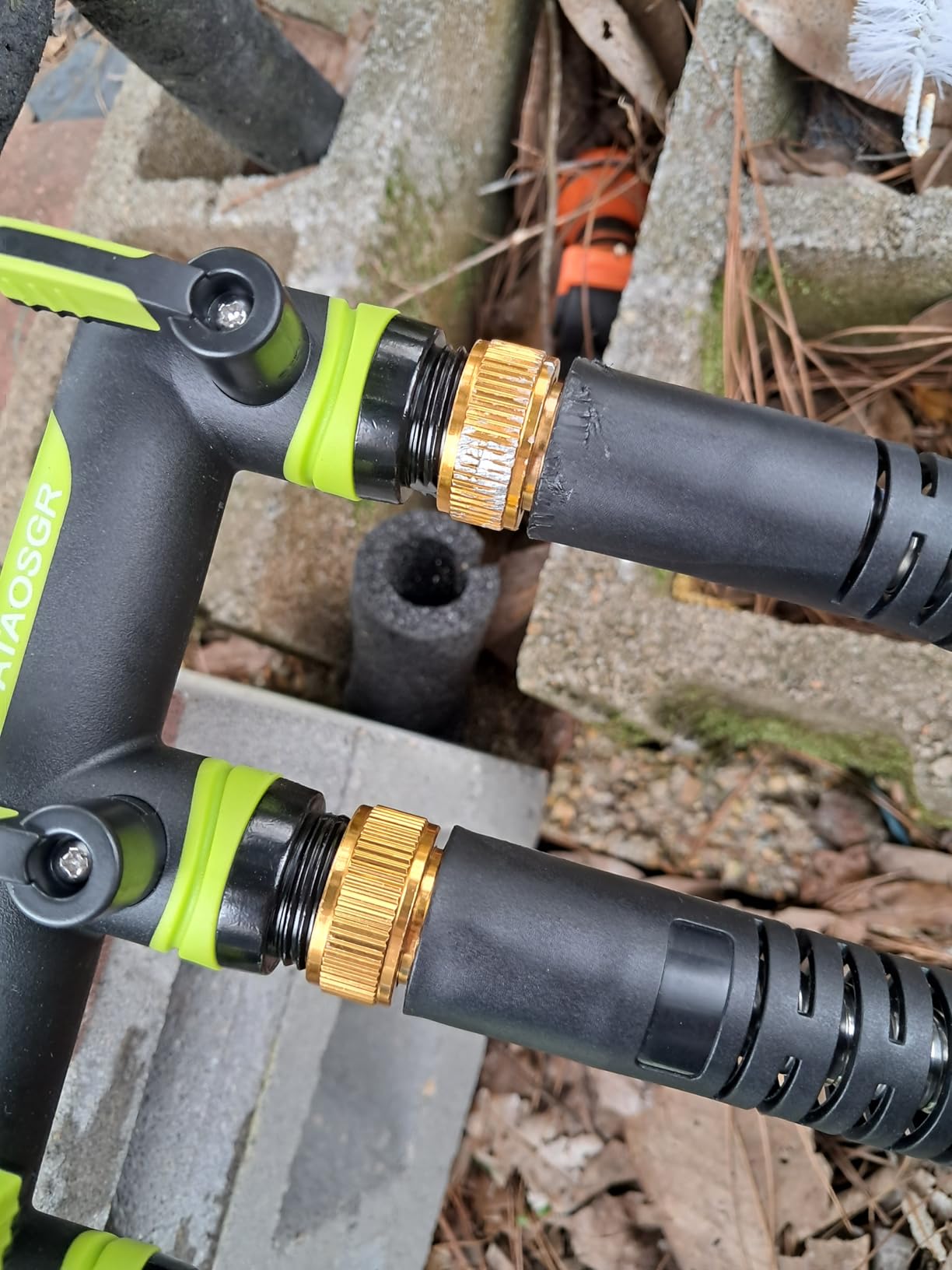 Garden Hose 50ft, Stainless Steel Water Hose with 10 Function Nozzle Flexible, Heavy Duty, Lightweight, No-Kink, Pet Proof, Puncture Proof Hose Metal for Yard, Outdoor customer photo 1