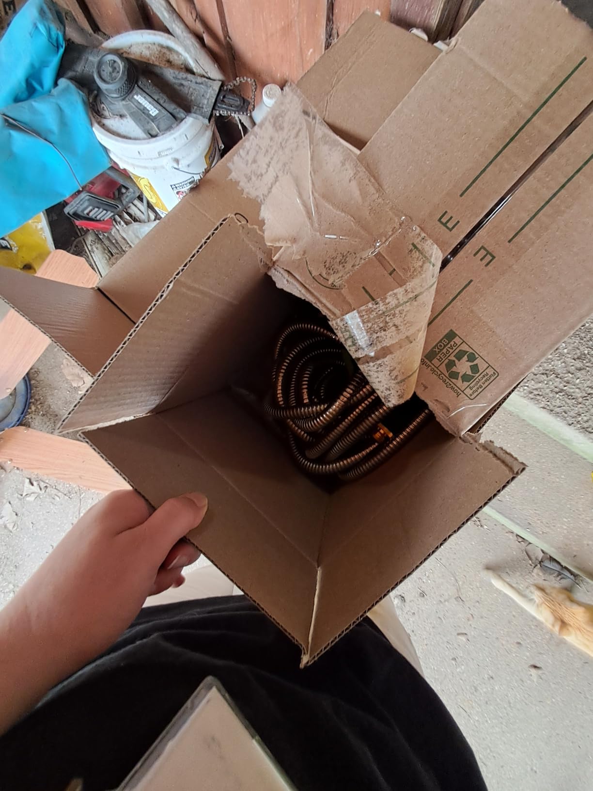 Garden Hose 50ft, Stainless Steel Water Hose with 10 Function Nozzle Flexible, Heavy Duty, Lightweight, No-Kink, Pet Proof, Puncture Proof Hose Metal for Yard, Outdoor customer photo 2