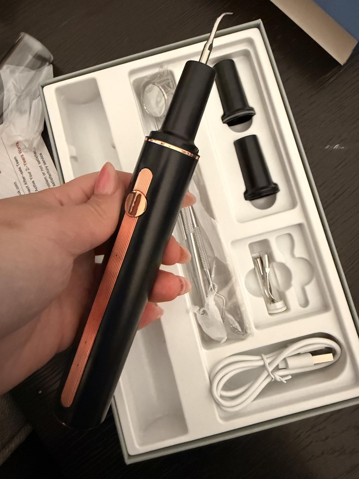 Teeth Cleaning Kit Plaque Remover for Teeth, Portable Dental Plaque Remover Tool with LED, Plaque Blaster for Human Teeth with 3 Modes, Tooth Scraper Plaque Tartar Remover for Teeth with Dental Tools customer photo 1