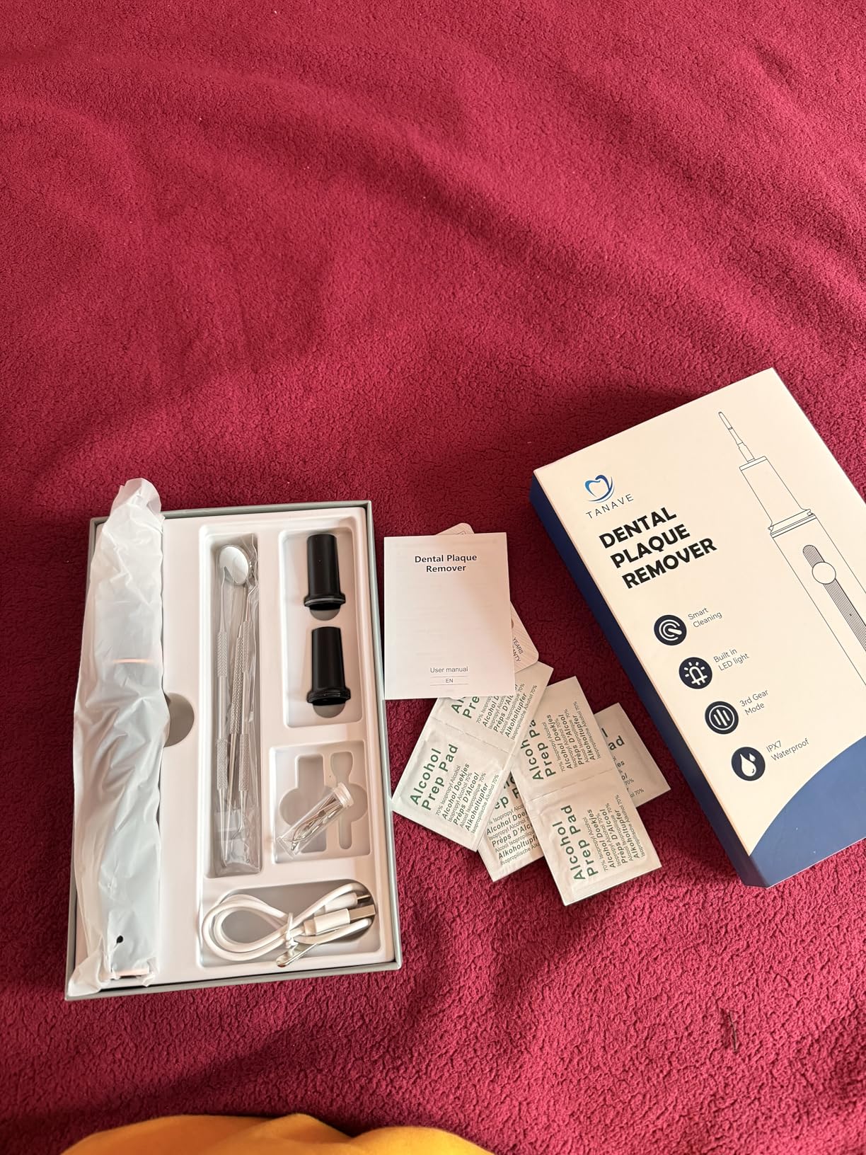 Teeth Cleaning Kit Plaque Remover for Teeth, Portable Dental Plaque Remover Tool with LED, Plaque Blaster for Human Teeth with 3 Modes, Tooth Scraper Plaque Tartar Remover for Teeth with Dental Tools customer photo 2