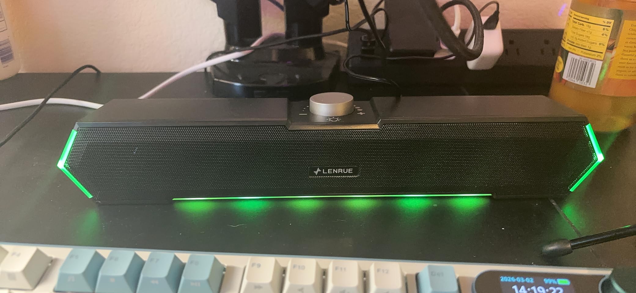 LENRUE G11 Computer Speakers for Desktop, Touch Lights PC Speakers with Surge Clear Sound, USB C/USB Powered for Computer Desktop PC Laptop Monitor customer photo 1