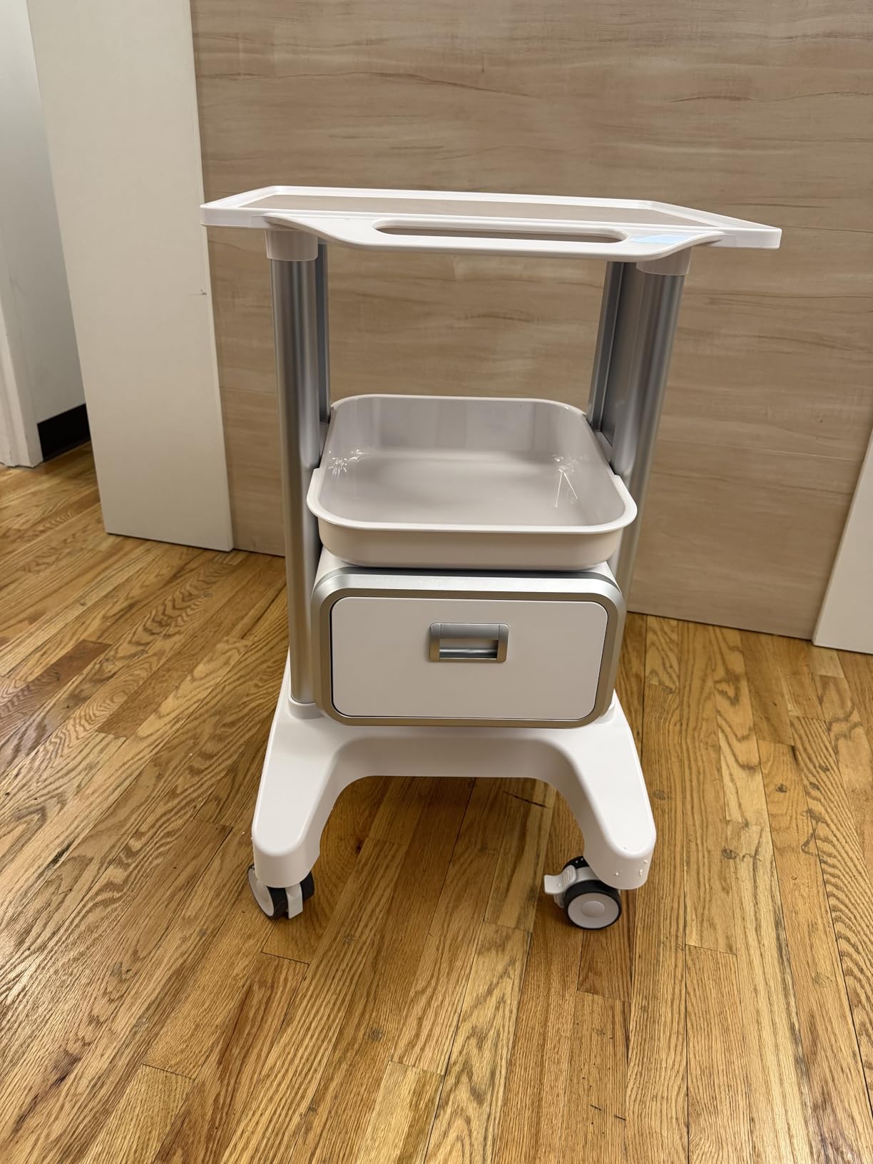 Mobile Medical Trolley Cart 130 Lbs Load Portable Professional for Ultrasound Imaging Scanner Vehicle Beauty Storage Cart with Drawers Tool Tray Wheels for Home Hospital Office Medical Clinic customer photo 2