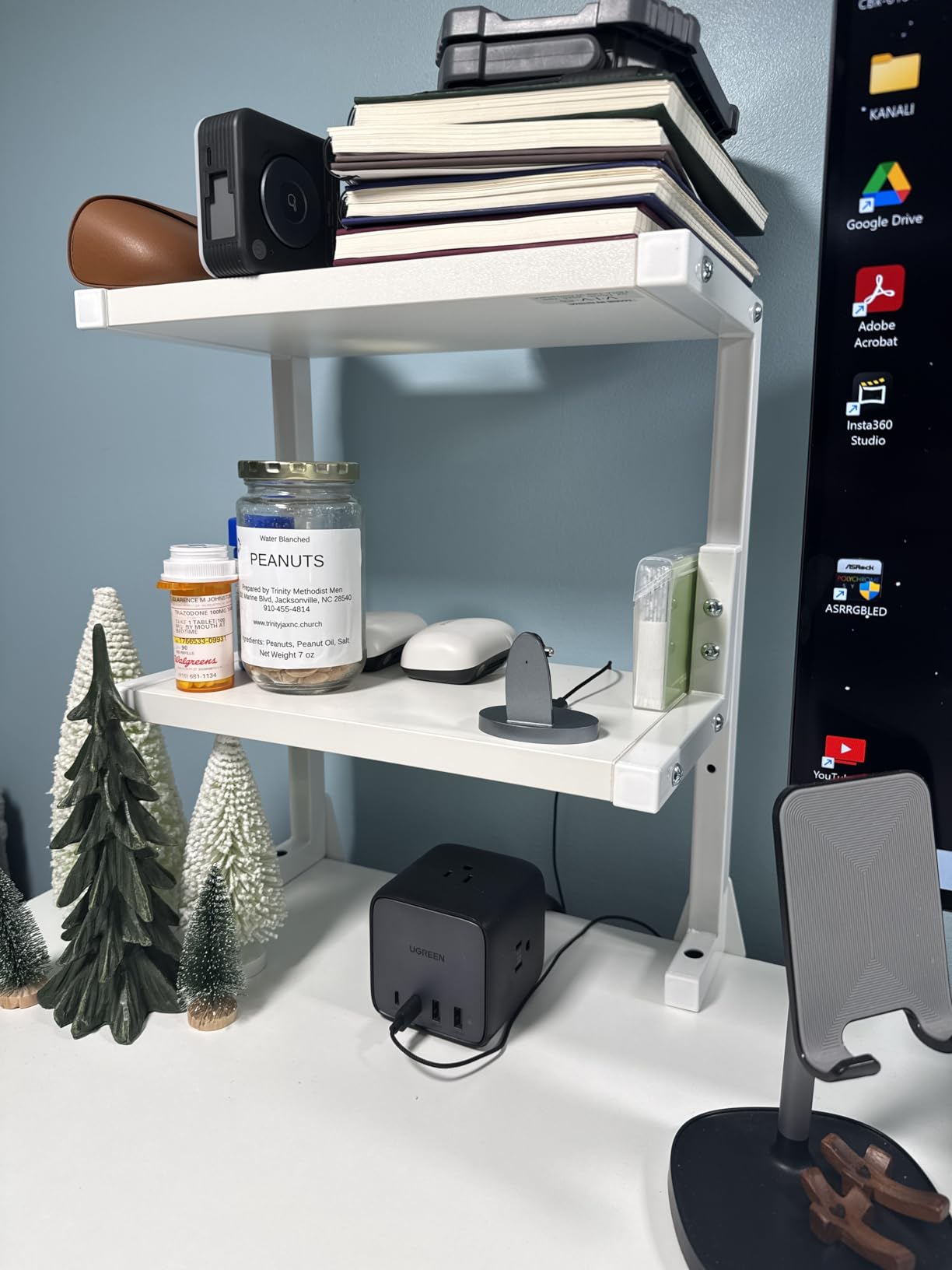 VIVO Clamp-on 13 inch Above or Below Desk 2-Tier Shelving Unit for Table Accessories, Gaming Devices, and More, Storage Tray, Desktop Organizer, Black, STAND-SHELF2C customer photo 2