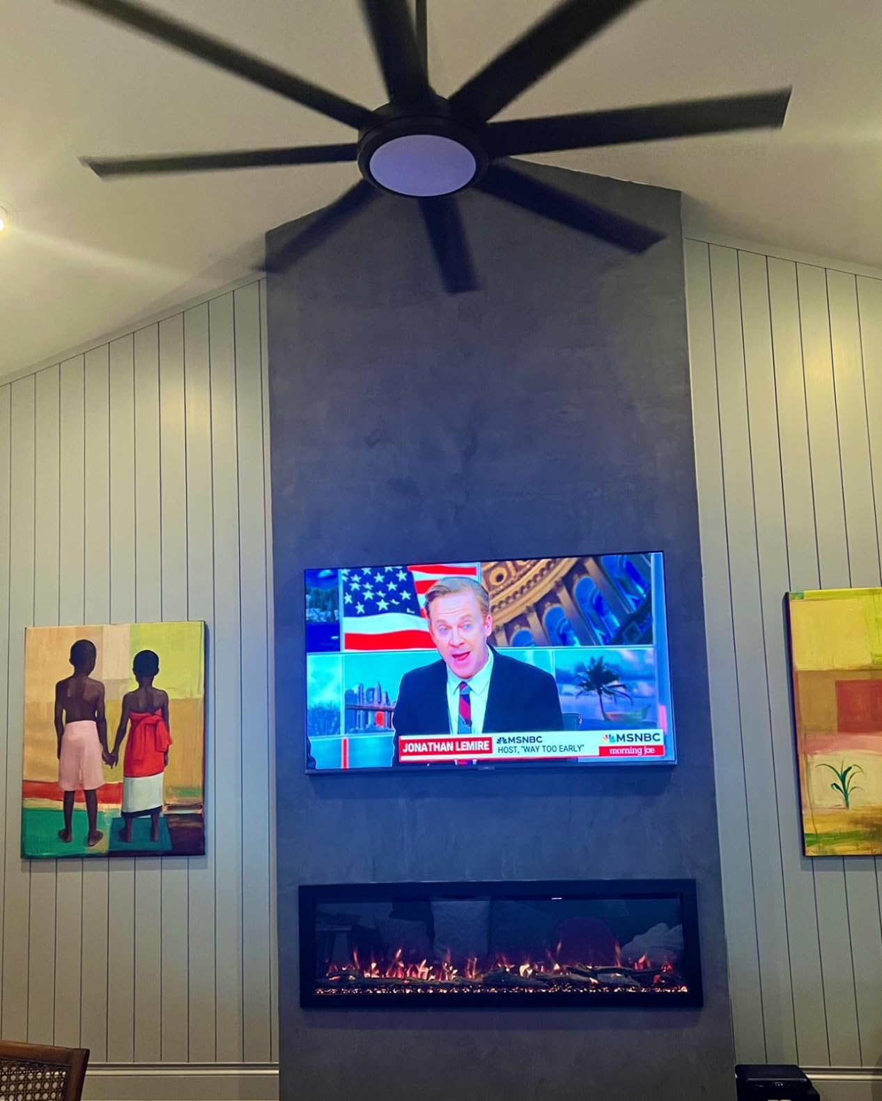 Modern Ember Highmark 50 Inch Smart Linear Electric Fireplace - Premium Flame with 10 Colors, Sleek Hidden Vent Design, Install Recessed in-Wall or Wall-Mount, WiFi Enabled customer photo 2