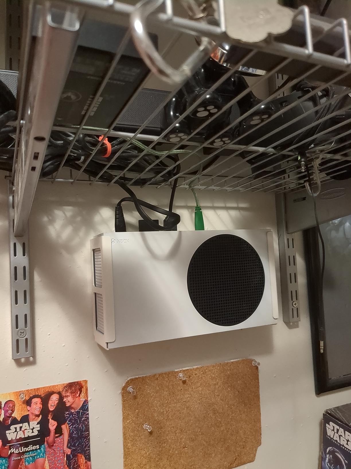 Bylitco All Metal Wall and Under Desk Bracket for Xbox Series S ,Mount for XSS,White customer photo 1