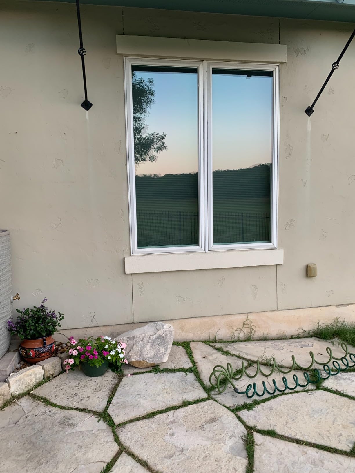 Graywind Motorized Outdoor Shades for Patio, Work with Alexa & Google, Solar Powered Electric Roller Shades for Outside, Custom Size (1% Openness, Black) customer photo 2