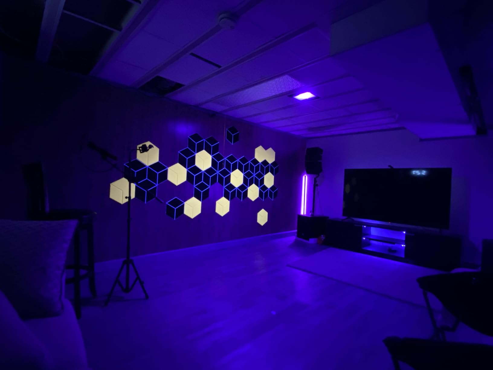 12 Pack Self-Adhesive Acoustic Panels 12 X 10 X 0.4 inches - Sound Proof Foam Panels with High Density, Y-Lined Design (Black) customer photo 2