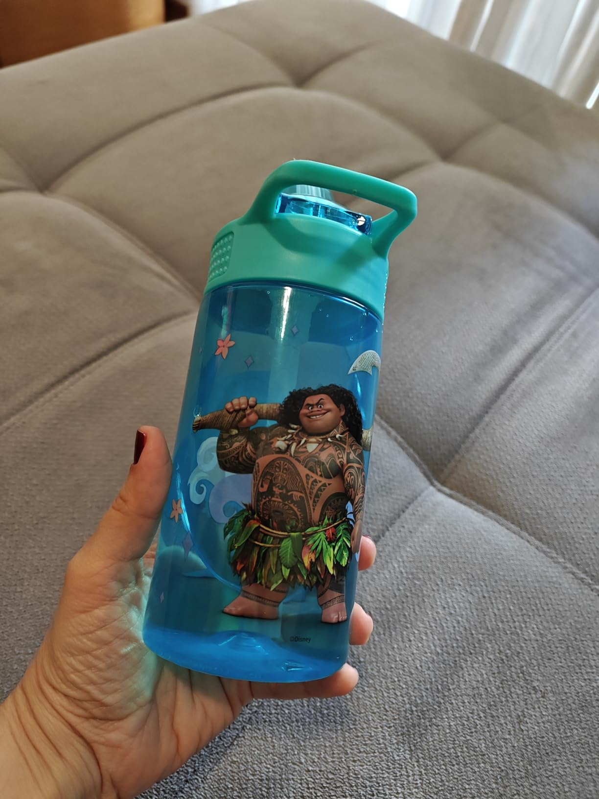 Zak Designs Kids Water Bottle For School or Travel, 16oz Durable Plastic Water Bottle With Straw, Handle, and Leak-Proof, Pop-Up Spout Cover (Dinosaur) customer photo 2