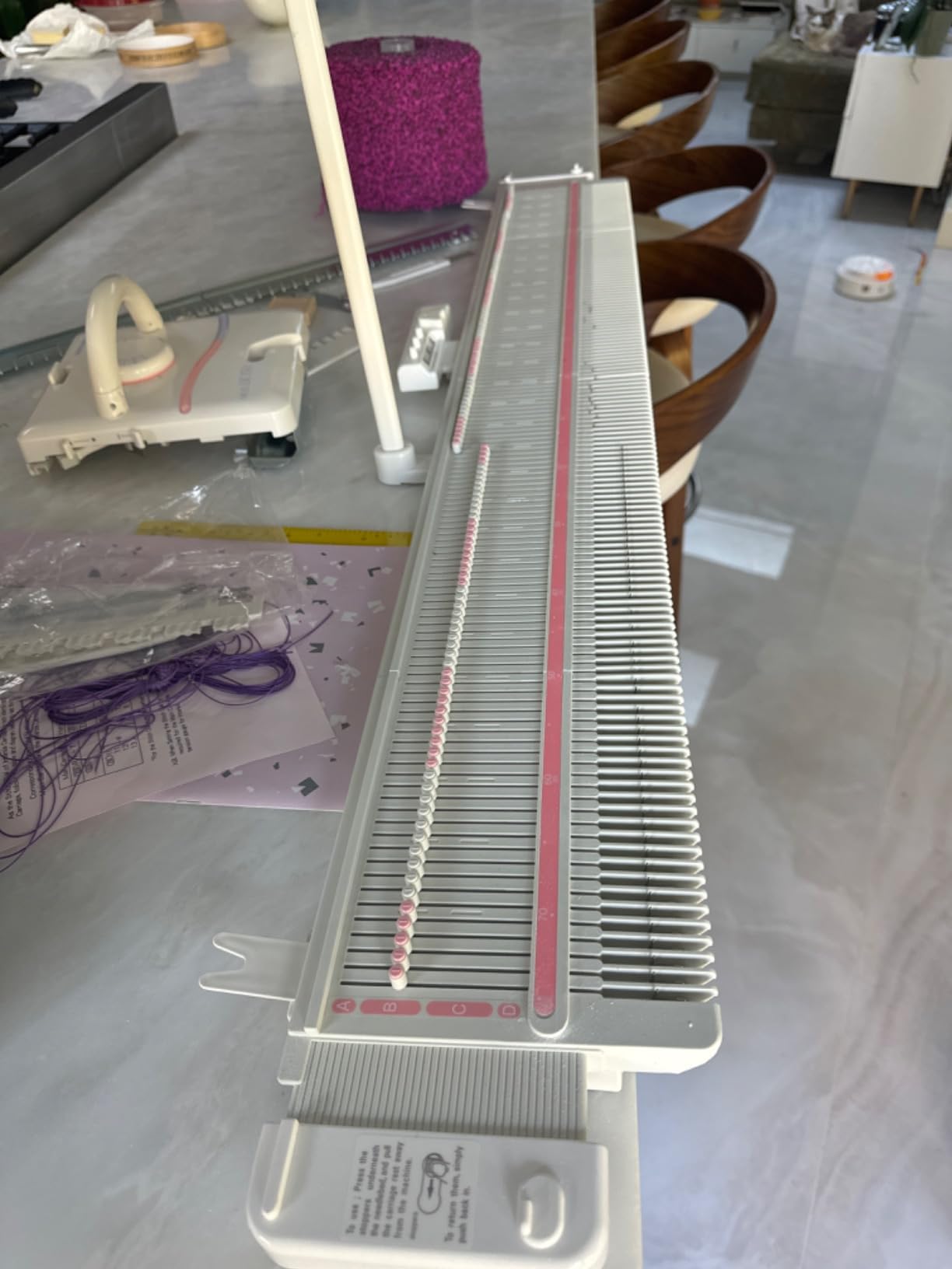 Rosvola Knitting Machines for Adults, 150 Knitting Machine, 150 Needle Knit Fast Flat Knitting Machine Kit and Parts Accessories customer photo 1