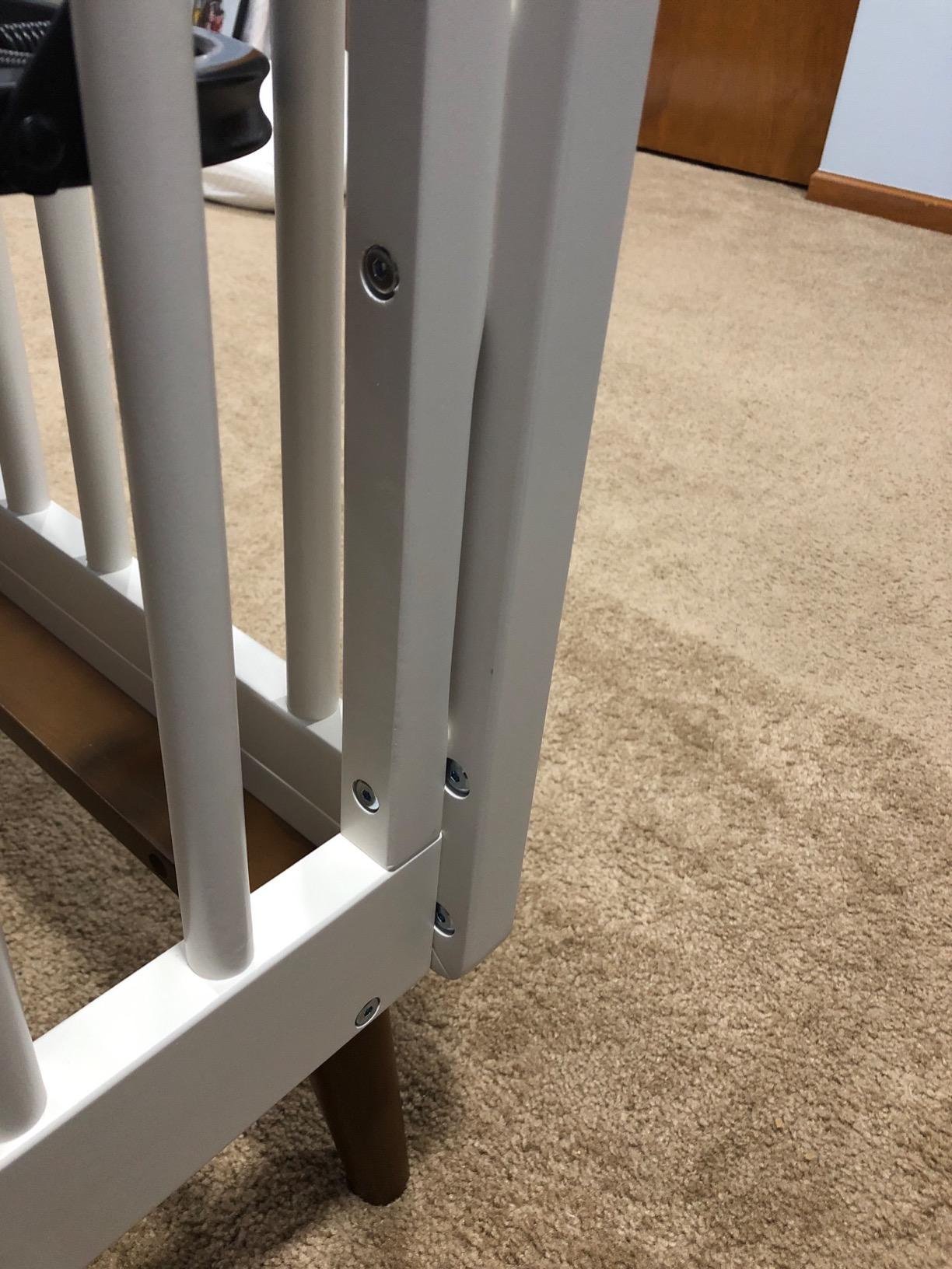 Palma 4-in-1 Baby Crib Convertible to Toddler Bed, Daybed & Full-Size Bed - GREENGUARD Gold Certified Wooden Crib - Includes Toddler Conversion Kit - 4 Adjustable Mattress Heights - Walnut customer photo 2