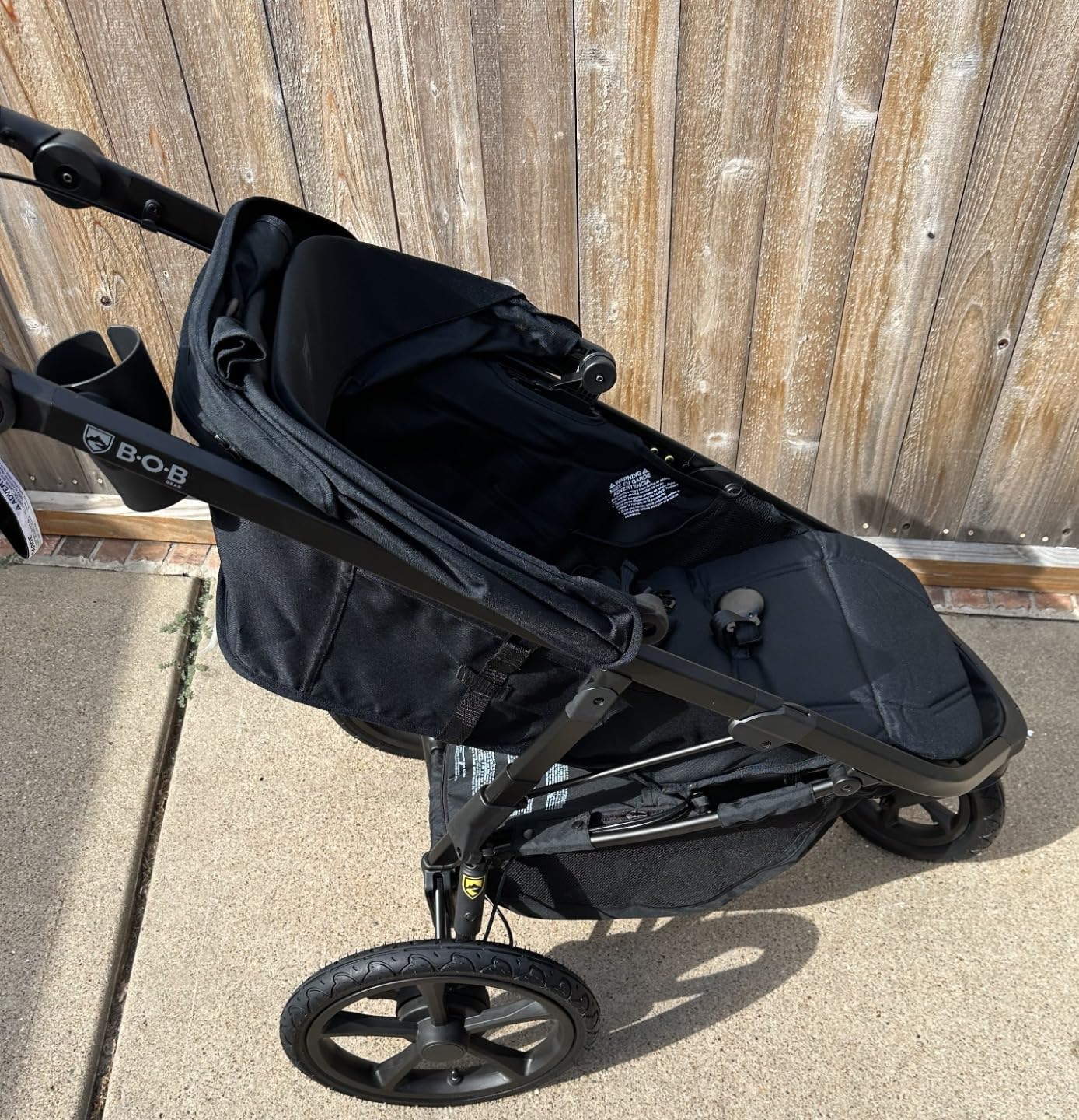 BOB Gear Wayfinder Jogging Stroller with Independent Dual Suspension, Air-Filled Tires, and 75-Pound Weight Capacity, Nightfall customer photo 2