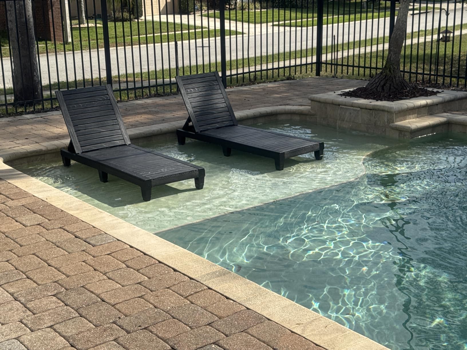 Outdoor Chaise Lounge Set of 2, Adjustable Pool Lounge Chair with 5 Positions Backrest, Waterproof Sun Loungers for Garden Pool Beach Patio Deck Sunbathing customer photo 1