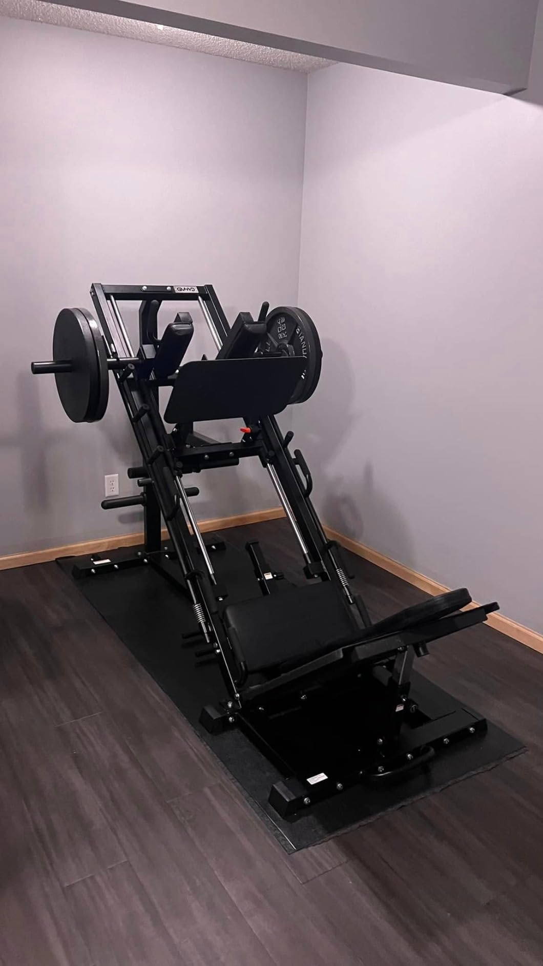 GMWD Leg Press Hack Squat Machine Combo, Leg Exercise Machine with Linear Bearing, 45-Degree Lower Body Special with Weight Storage for Quads, Hamstring, Glutes, Calves, Home Gym Leg Day Equipment customer photo 1