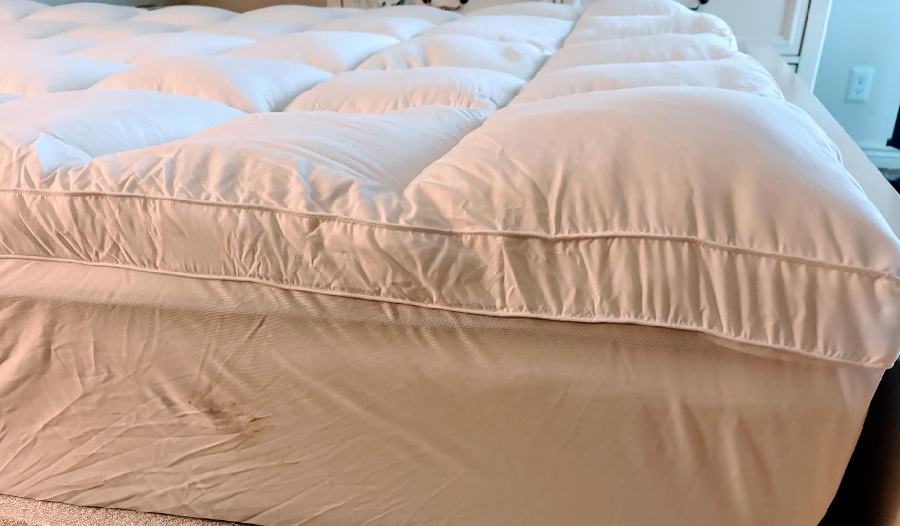 CYMULA Queen Mattress Topper for Back Pain - Extra Thick Cooling Mattress Pad Cover for Queen Size Bed - Soft Mattress Protector Pillow Top with 8-21 Inch Deep Pocket 3D Snow Down Alternative Fill customer photo 1