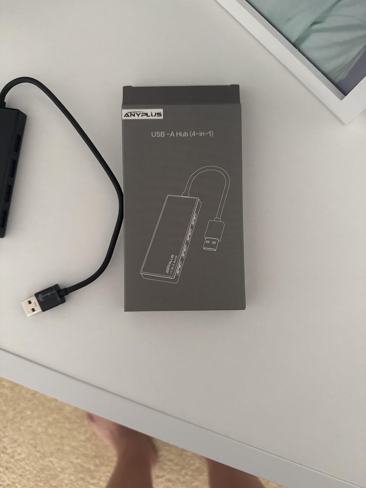 USB 3.0 Hub, 4 Port USB Hub Splitter,Portable USB Adapter Mini Multiport Expander for Desktop, Laptop, Xbox, Flash Drive, HDD, Console, Printer, PC, Keyboards, HP, Dell customer photo 2