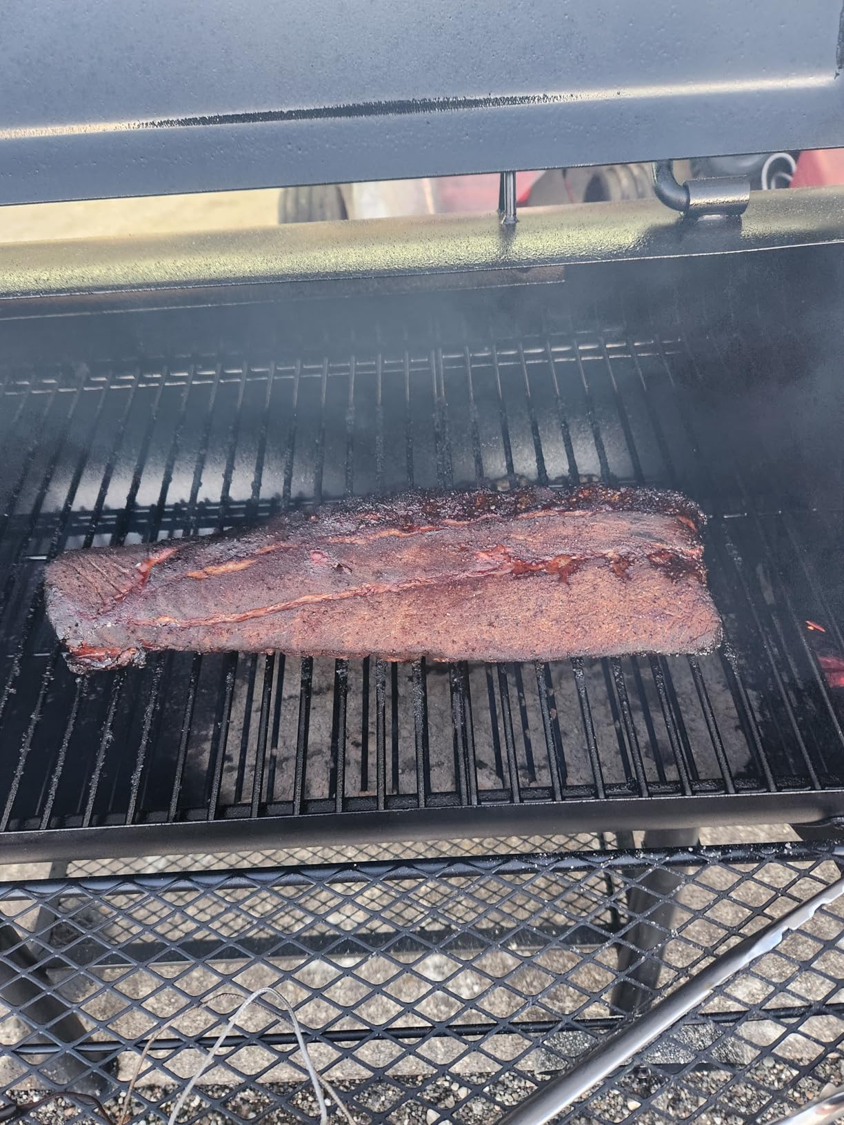 MFSTUDIO Heavy Duty Charcoal Wood Offset Outdoor Smoker Grill, Extra Large Charcoal Grill with Smoker Combo for BBQ Grilling, 941 SQ.IN. customer photo 2