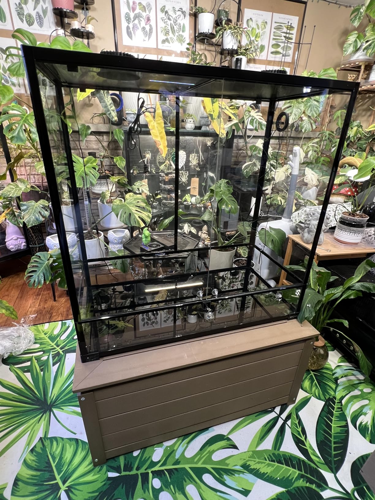 REPTI ZOO Reptile Tempered Glass Extra-Long Terrarium Habitats 48