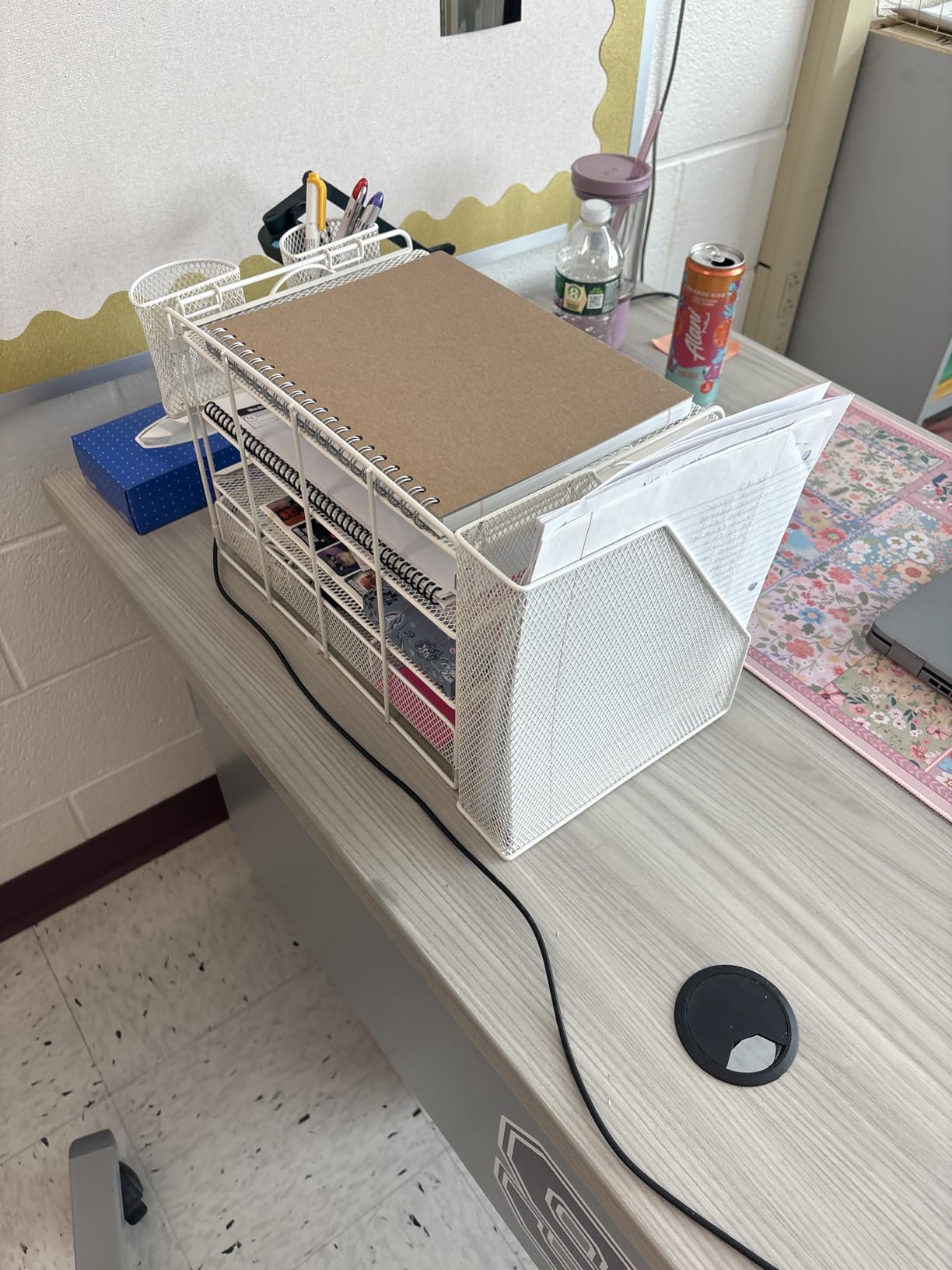 gianotter Desk Organizers and Accessories with File Holder, 4-Tier Desk Accessories & Workspace Organizers with Drawer and 2 Pen Holder, Paper Organizer for Office Supplies (Rose Gold) customer photo 1