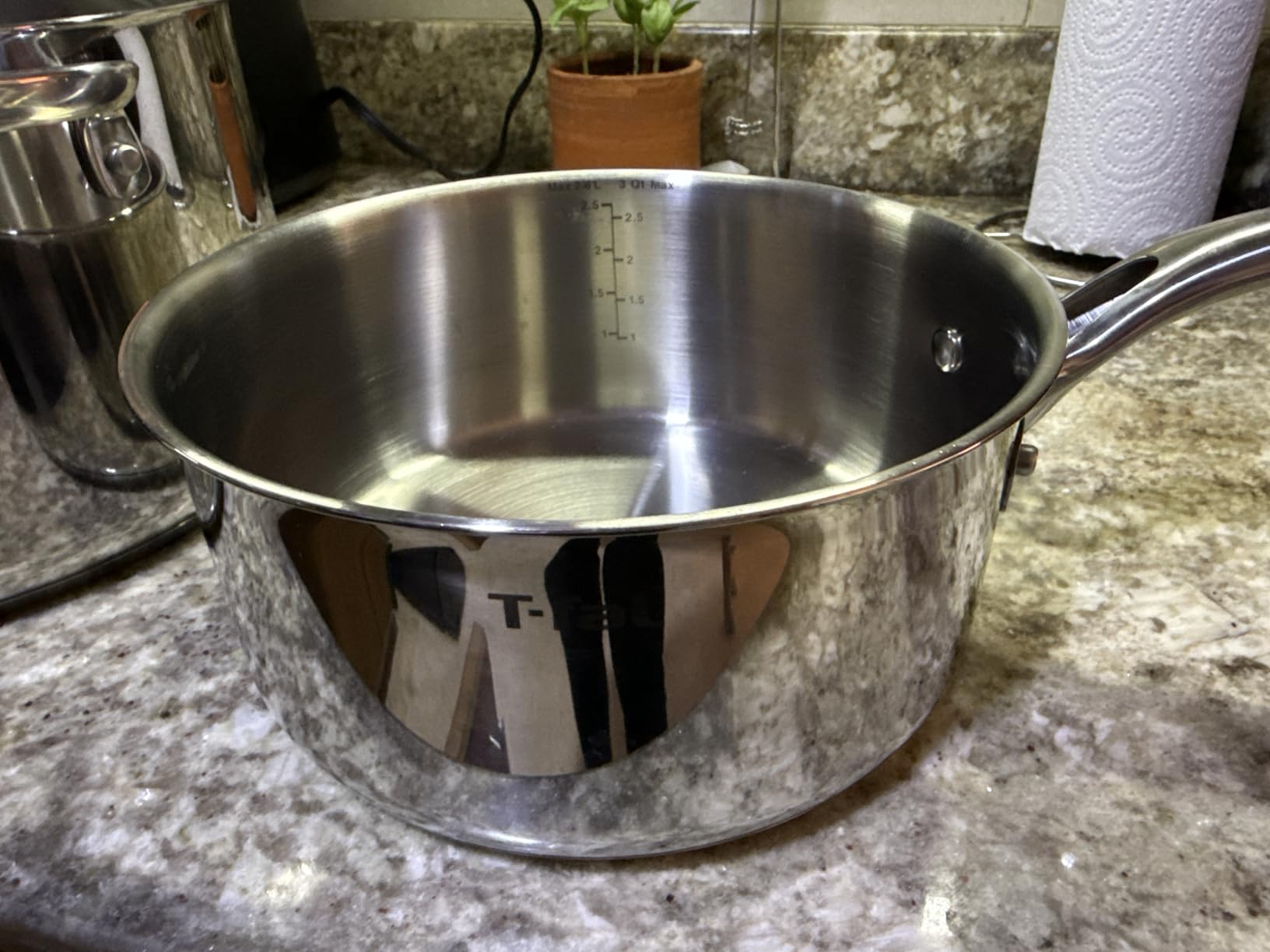 T-fal Stainless Steel Pots and Pans Set 11 Piece, Induction, Oven Broiler Safe 500F, Kitchen Cooking Set w/Fry Pans, Saucepans, Saute Pan, Dutch Oven, Steamer, Cookware, Dishwasher Safe, Silver customer photo 2