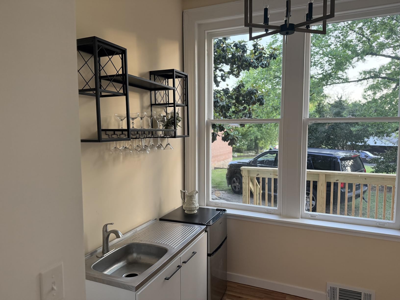 Tuhome Napoles Utility Sink with Cabinet, Stainless Steel Countertop, Interior Storage Shelf, Wide Dual-Door Base Cabinet, Modern Multi-Purpose Laundry and Kitchen Utility Station for Home Organization customer photo 2