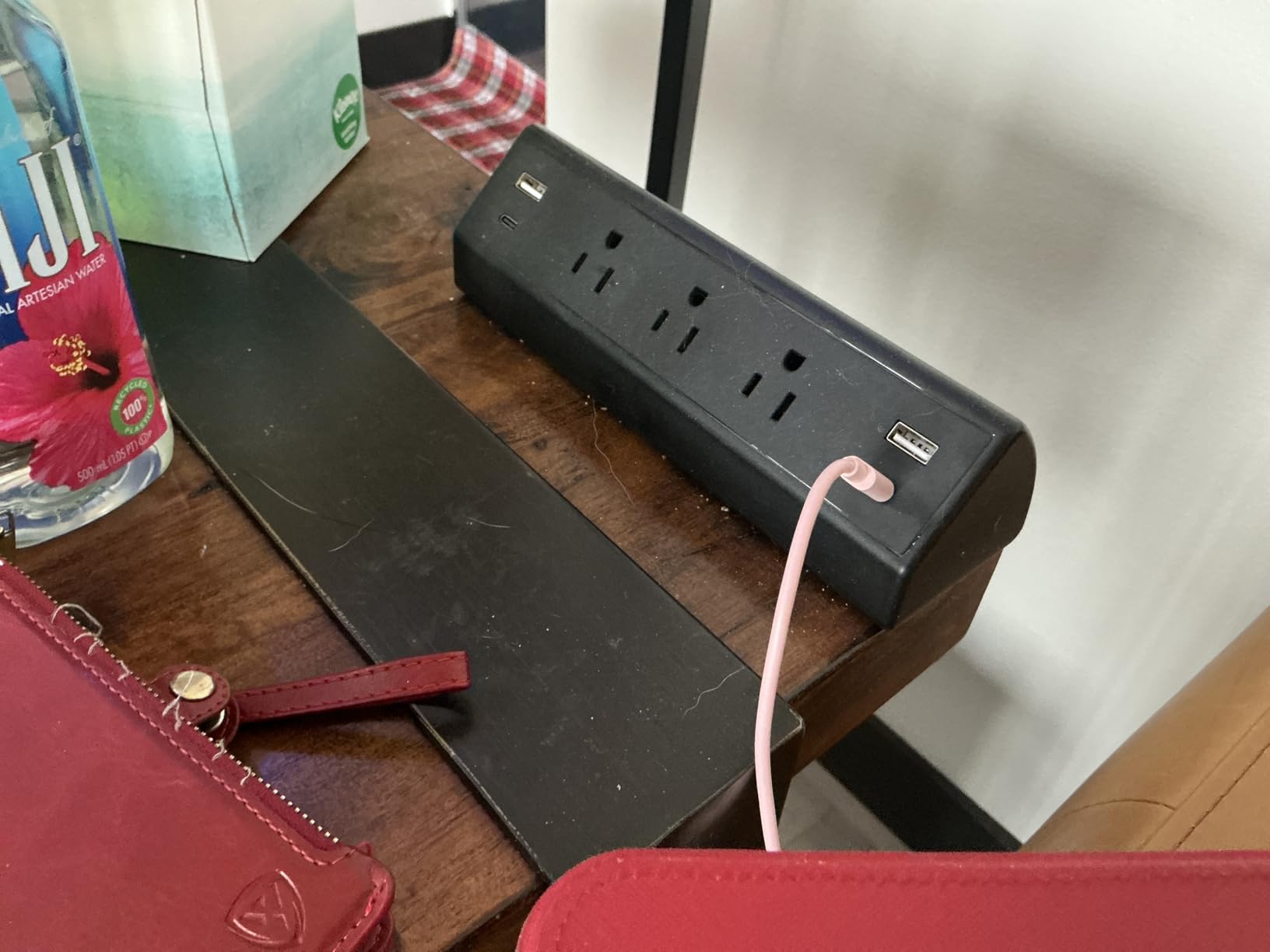 Jgstkcity Desk Clamp Power Strip USB C,40W Total Fast Charging Station,4 PD 20W USB C Ports,Desk Edge Mount Surge Protector,5 Outlets,Fit 1.96