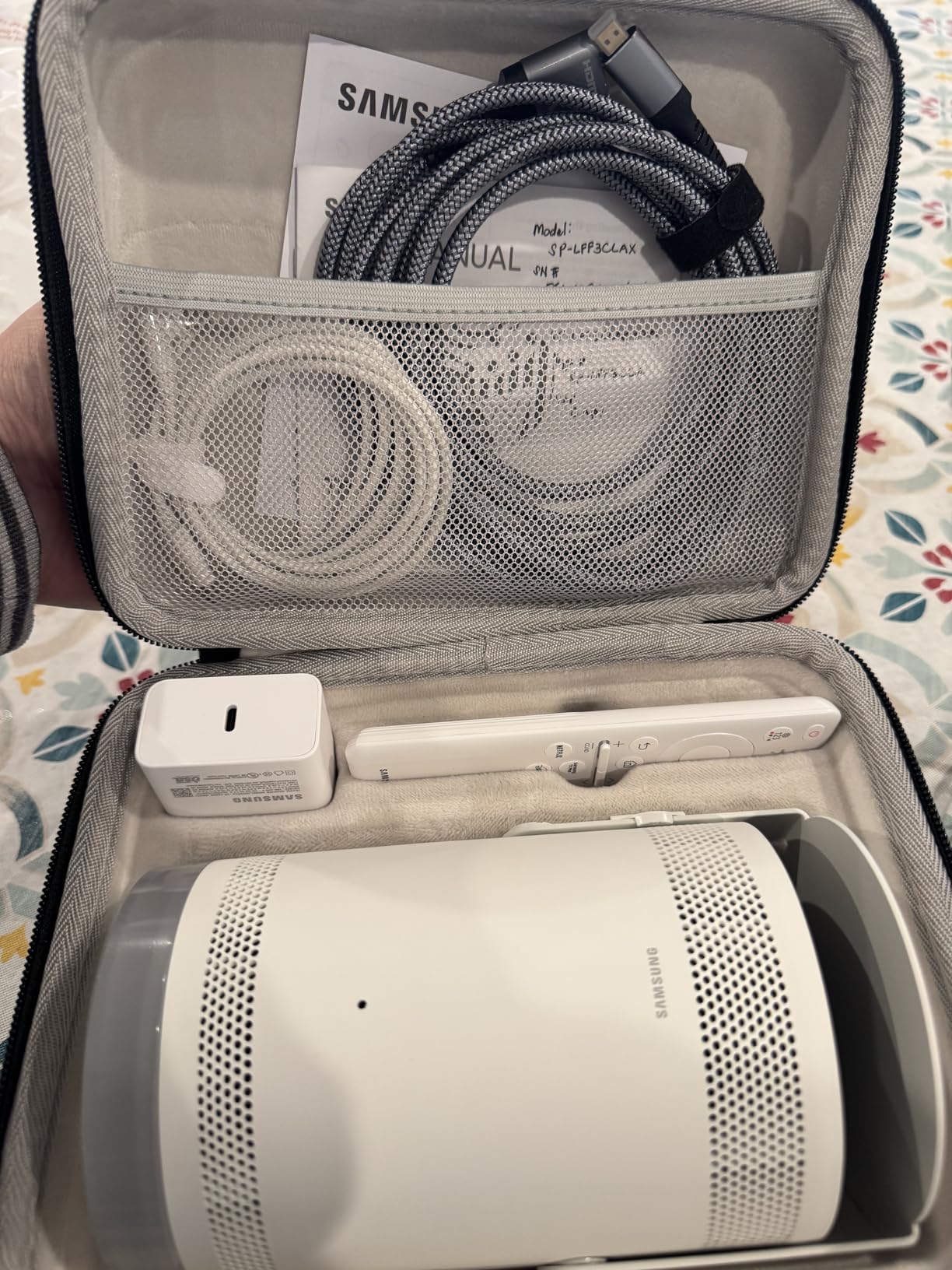 Carrying Case for Samsung The Freestyle Projector, Compatible with The Freestyle Smart Portable Projector/The Freestyle 2nd Gen Projector 360°All-Round Hard EVA Protection Storage Box customer photo 1