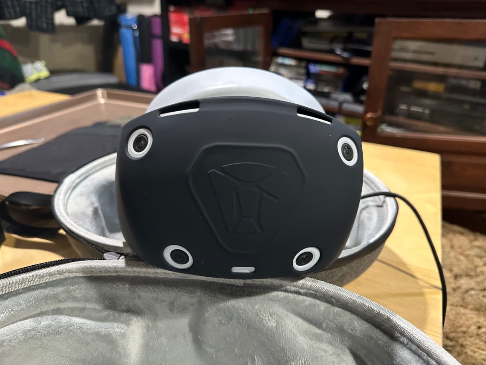 VR Accessories Set for PlayStation VR2, PSVR2 Headset Cover with PS5 VR 2 Lens Protector, Face Cushion Cover, Controller Thumb Grips, Cable Bundling Strap for PlayStation 5 VR2 customer photo 2