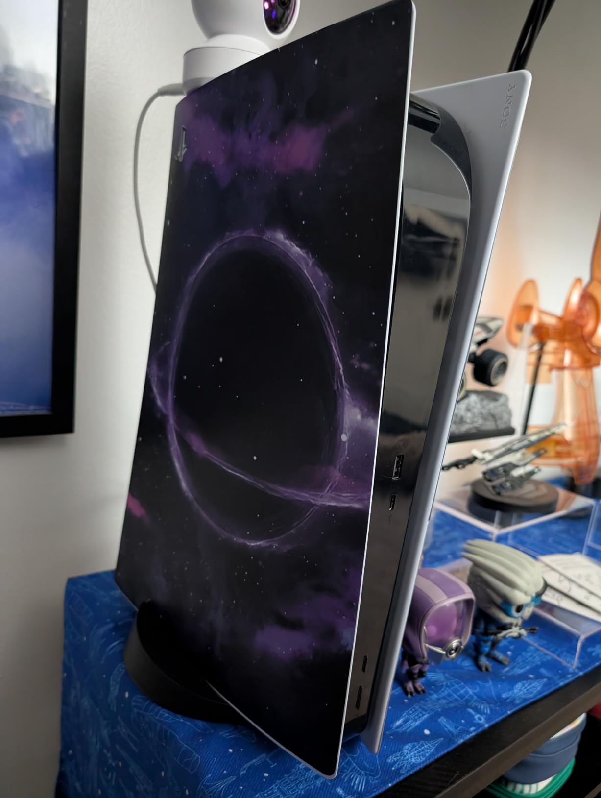 PlayVital for ps5 Skin - Disc Edition Full Set Console Controller Skin, Vinyl Decal Wrap Sticker Cover for ps5 Controller & Charging Station & Headset & Media Remote - Wood Grain customer photo 2