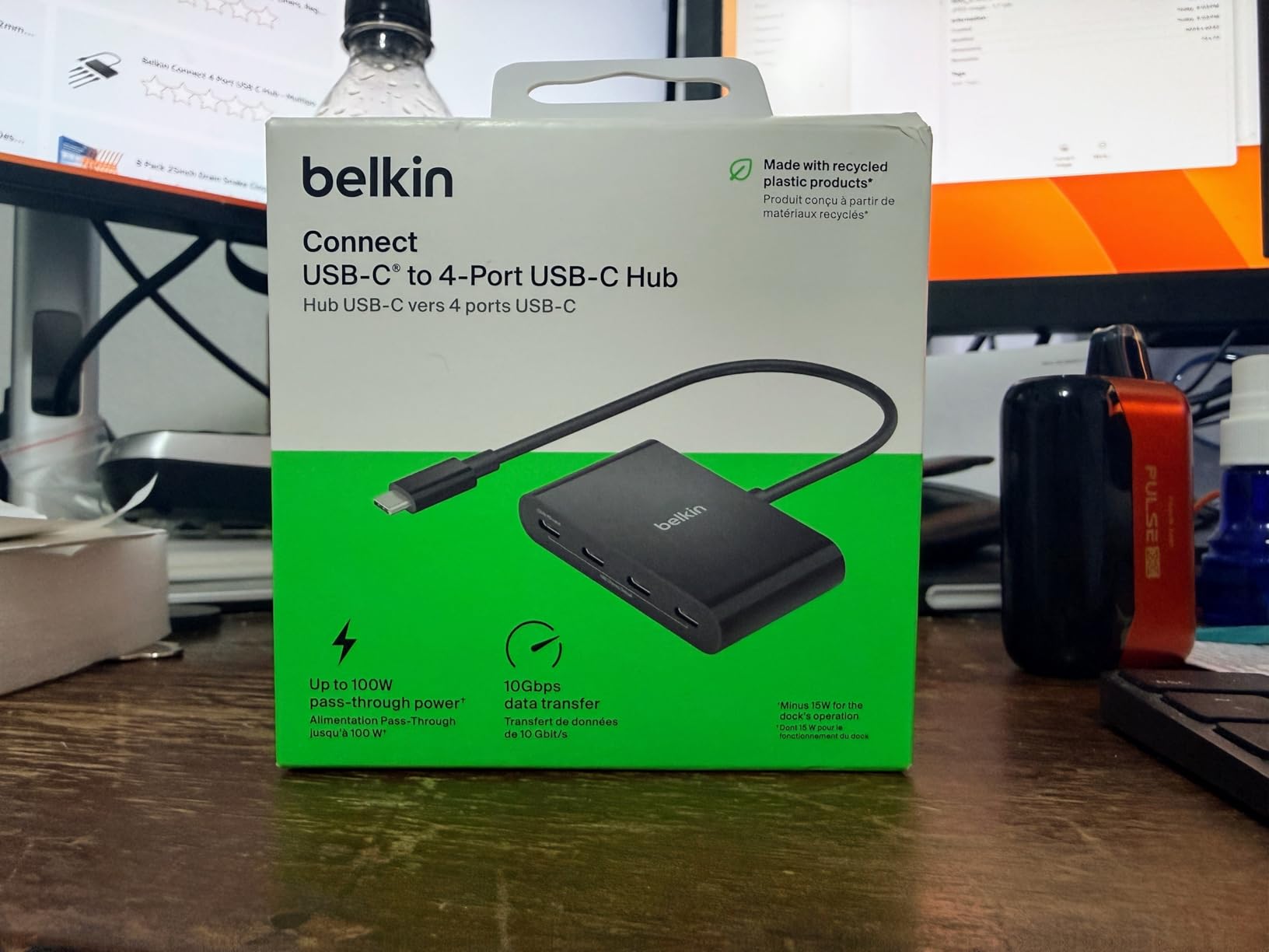 Belkin Connect 4 Port USB C Hub - Multiport Adapter Dongle with 4 USB C 3.2 Gen 2 Ports - High Speed 10G Data Transfer for Laptop, MacBook, iPad, PC, and More - 100W PD customer photo 1