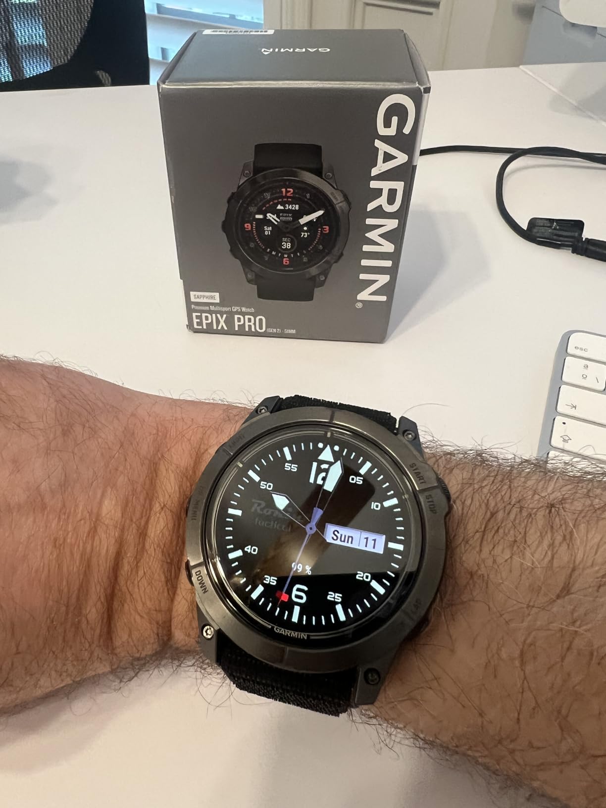 Garmin epix Pro (Gen 2) Sapphire Edition, 51mm, High Performance Smartwatch, Advanced Training Technology, Built-in Flashlight, Black customer photo 1