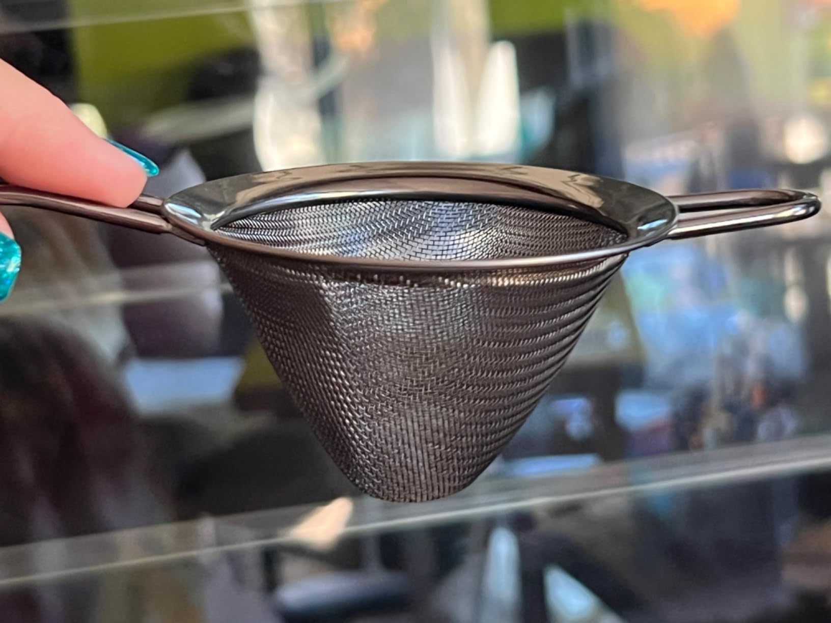 Upgraded 3.3 inch 304 Stainless Steel Fine Mesh Strainers for Kitchen Cocktail Strainer Tea Coffee Juice Strainer Food Strainer Mini Sieve Strainer customer photo 1