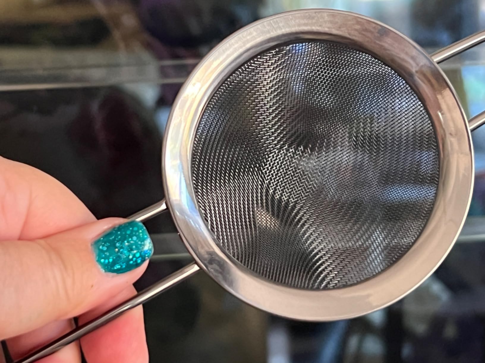 Upgraded 3.3 inch 304 Stainless Steel Fine Mesh Strainers for Kitchen Cocktail Strainer Tea Coffee Juice Strainer Food Strainer Mini Sieve Strainer customer photo 2