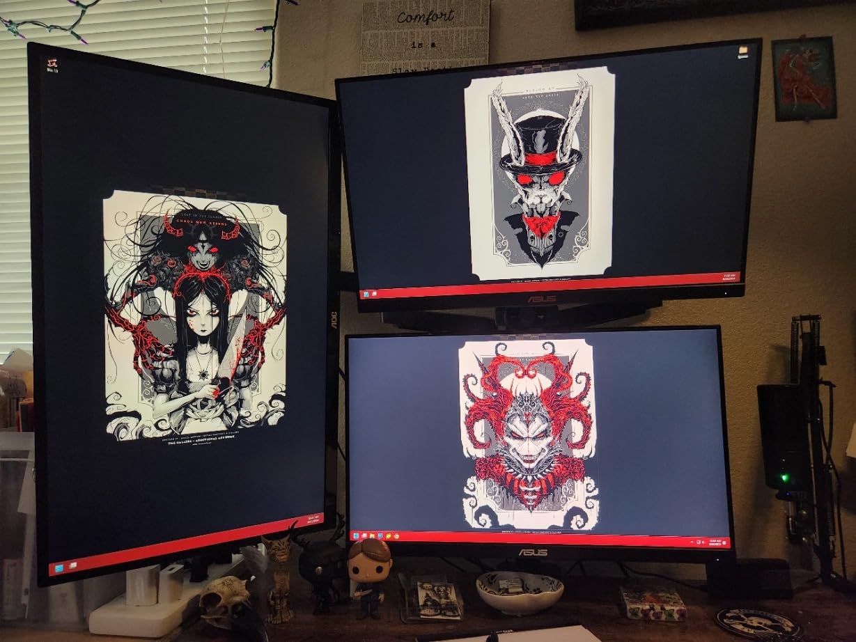 Triple Monitor Stand for Three Computer Screens up to 32