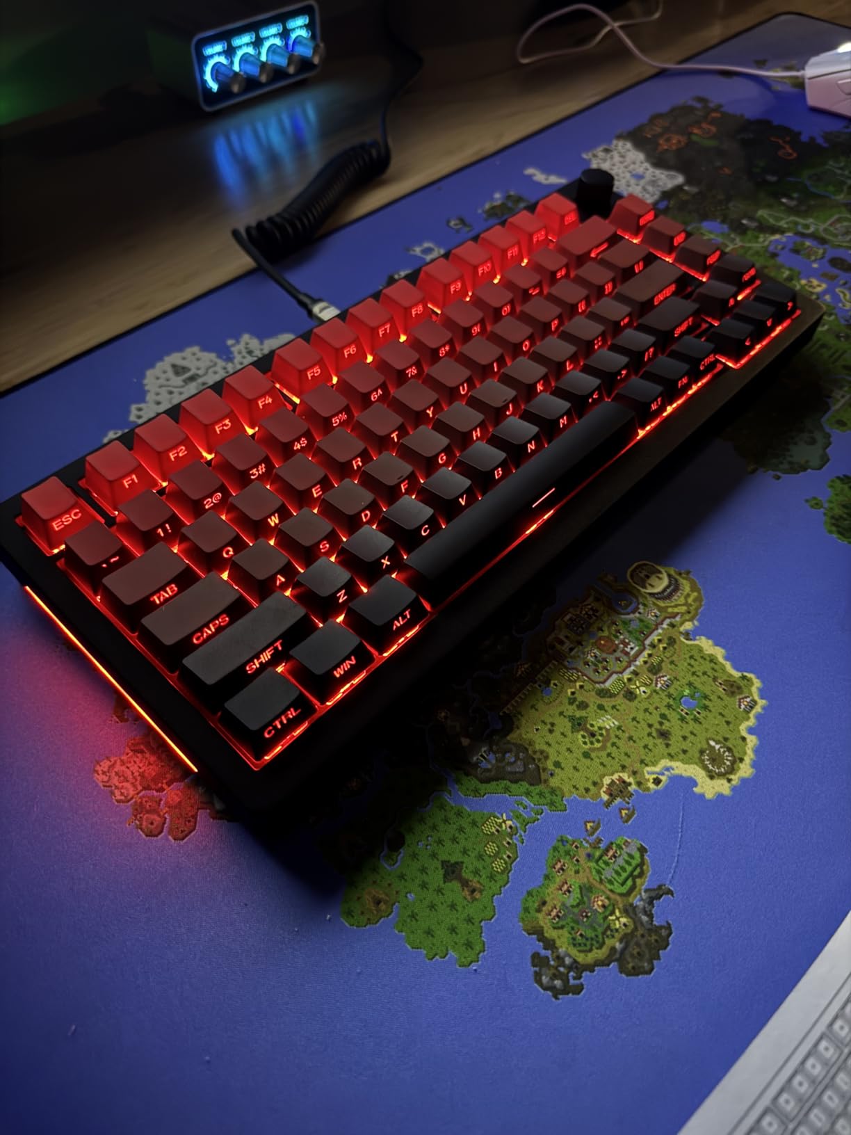 XVX PBT Keycaps - Side Print Keycaps 60 65 75 100 Percent, Double Shot Shine Through Custom Key caps, Black 136 Keys Set, OEM Profile, Minimalist Style Phantom for Cherry Gateron MX Switche Keyboard customer photo 2