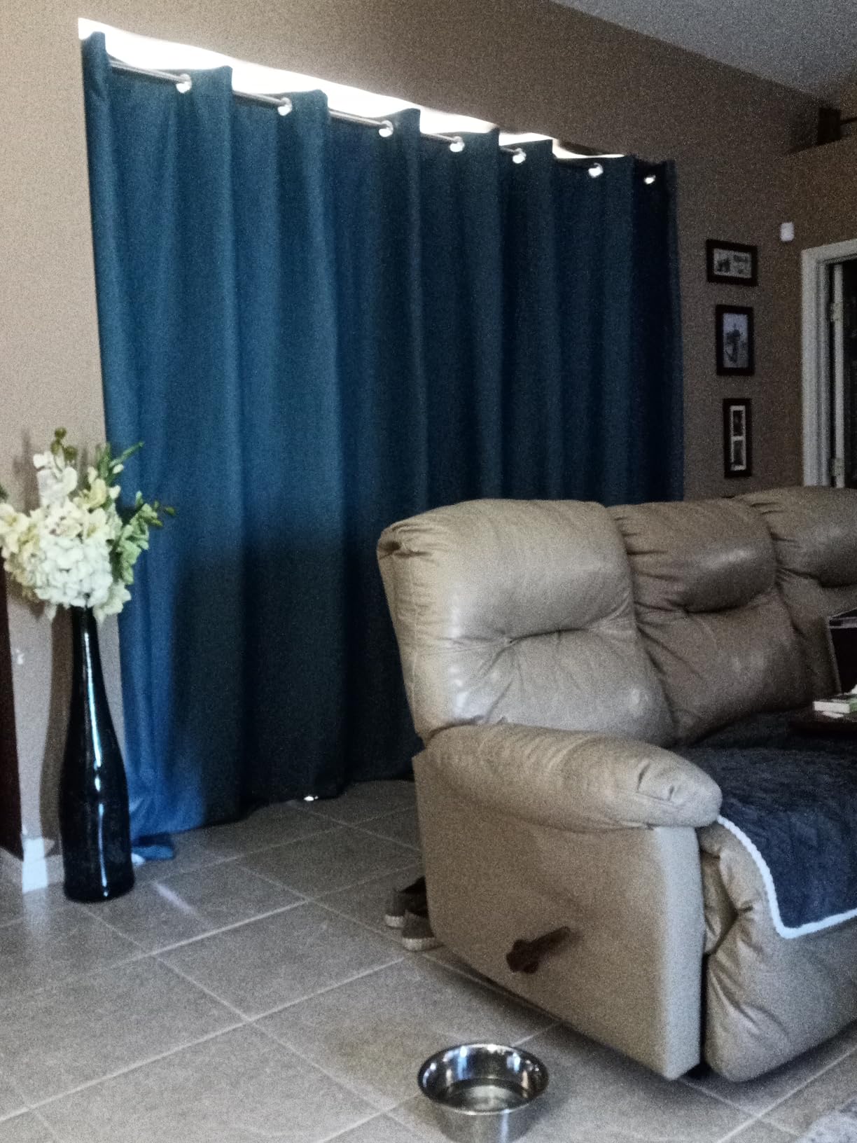 RYB HOME Extra Long Curtains Light Block Soundproof Privacy Blinds for Home Theater Office Backdrop Dining Living Room Patio Door Large Window Ceiling to Floor Drapes, W 8.3 x T 12 ft, Black customer photo 2
