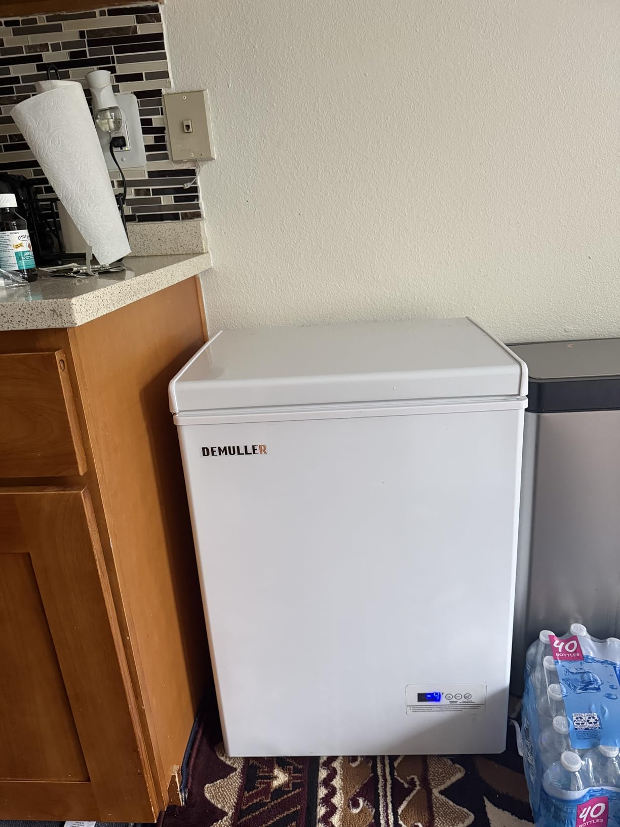 Chest Freezer 5.0 Cubic Feet Deep Freezer Freestanding Freezers with 2 Removable Stainless Steel Basket, Mini Freezer Top Open Door Compact Freezer with Electronic Control 41F to -15F, Black customer photo 1