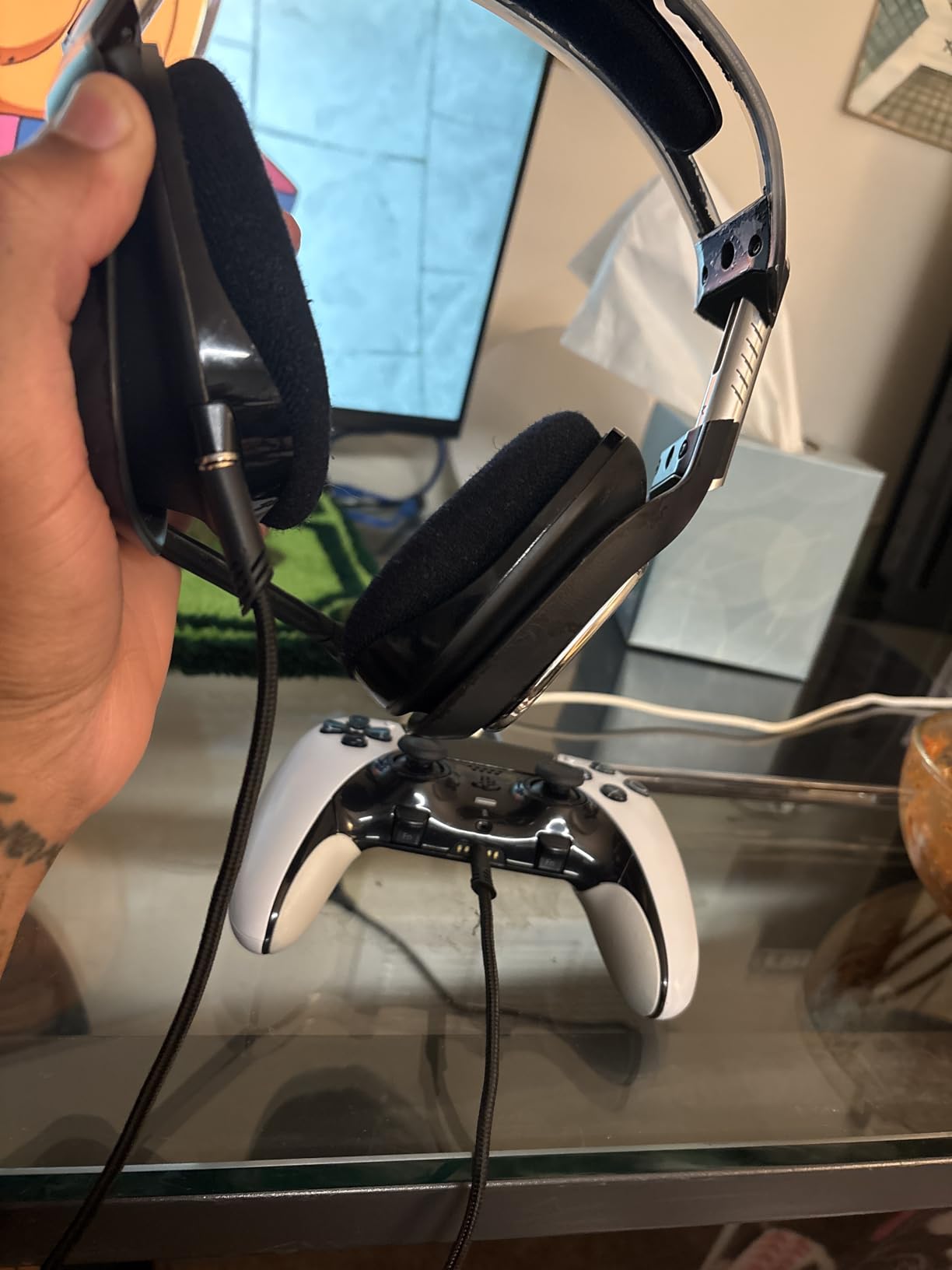 LecLooc Replacement A40 Cord Compatible with Astro Headset, Inline Mute Audio Cable for A10/A40/A40TR Gaming Headset, Fit for PS5, PS4, Xbox Controller 6.5 Feet customer photo 1