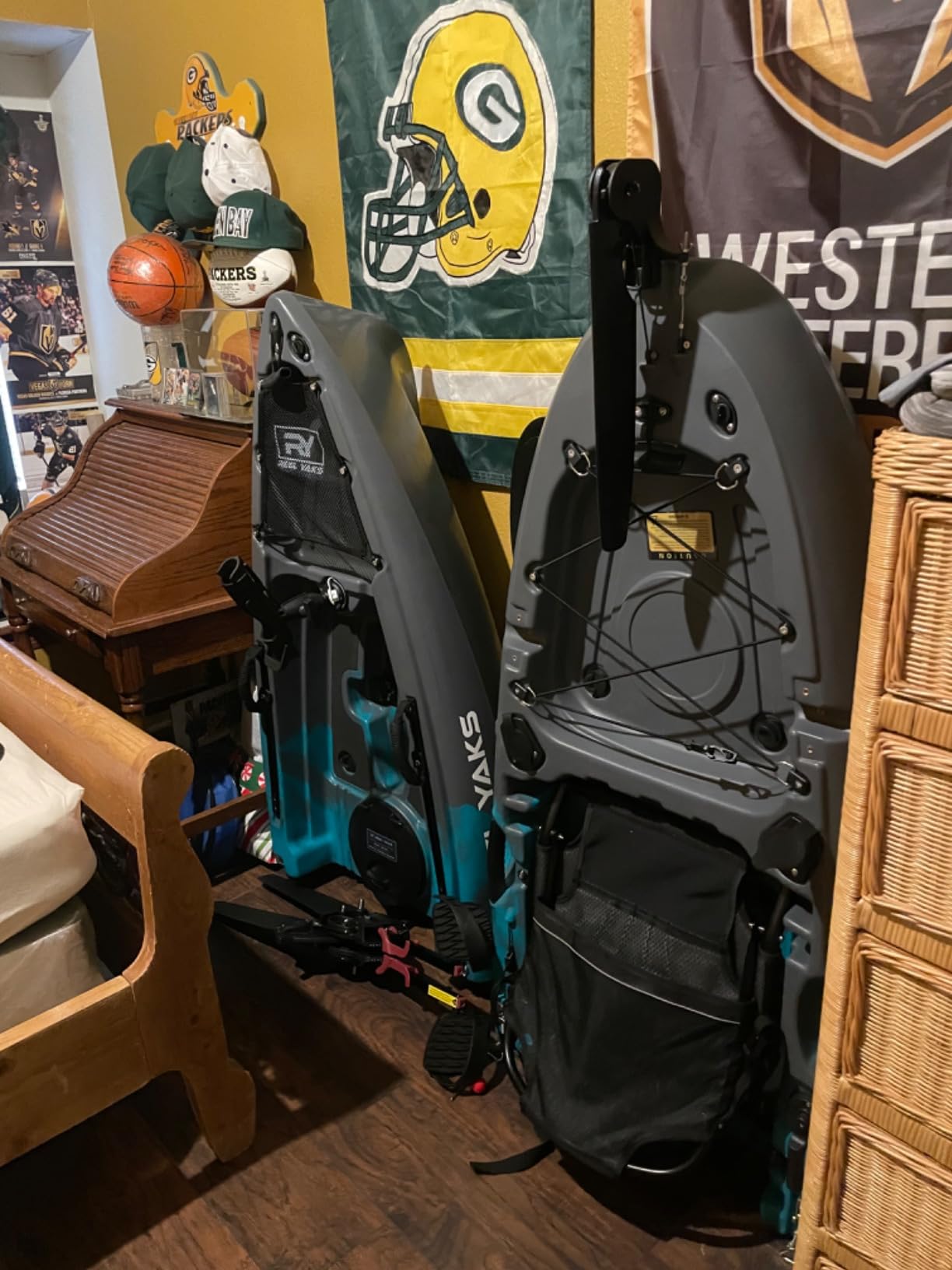 Reel Yaks Raptor Modular Fishing Kayak - 9.5ft, 380 lbs Capacity, Cyan Gray - Pedal Fishing Kayaks for Adults & Youth, Sit on Top, Compact Storage, Lightweight, Easy Transport customer photo 2