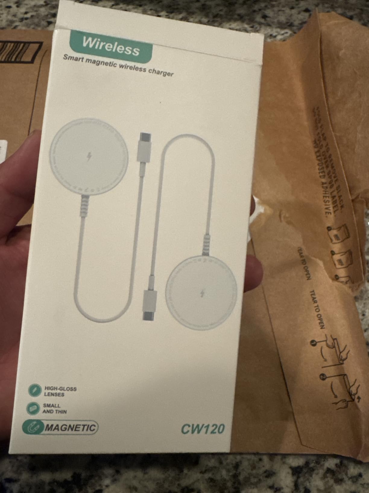 for MagSafe Charger: Magnetic Wireless Charging Pad for iPhone 17 16 15 14 13 12 Series & AirPods 4-2 Pro, Strong Magnet, Aluminum Alloy, USB-C/A Ports, Ultra-Thin & Portable, Ideal for Desk & Bedside customer photo 1