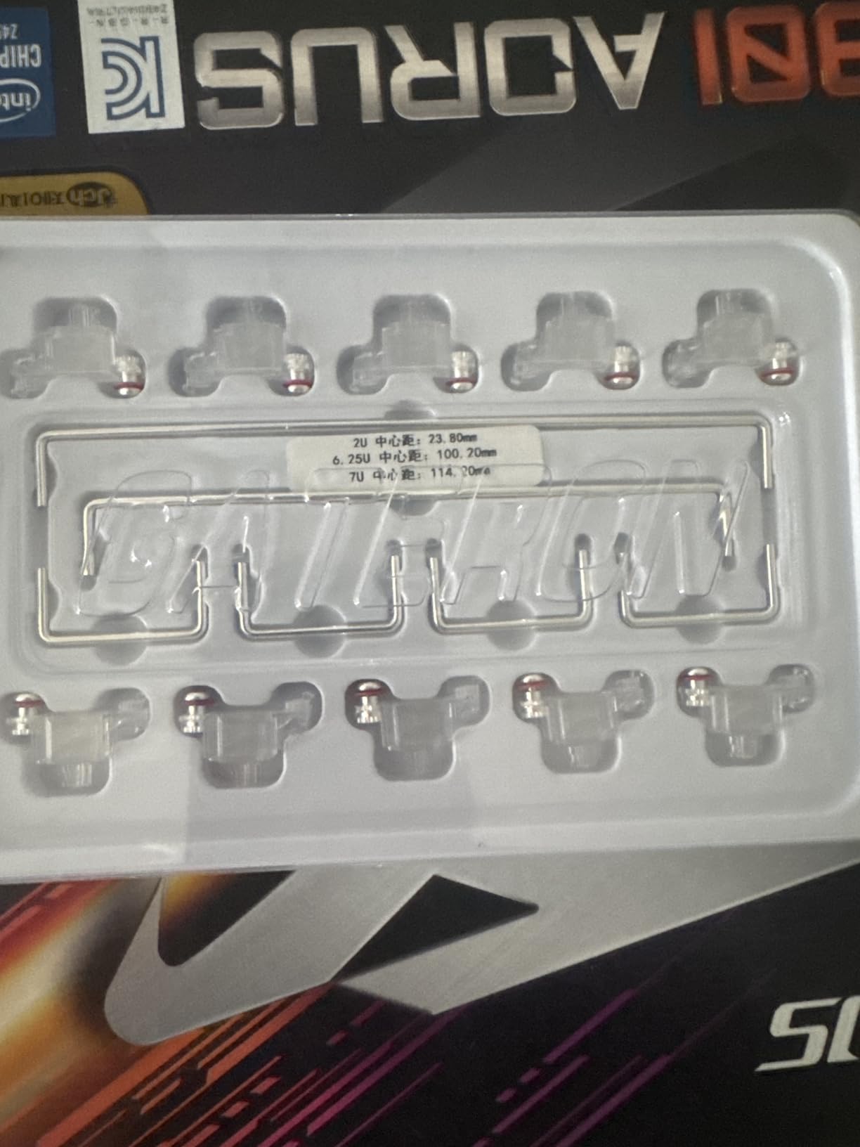 GATERON PC Screw in Crystal Stabilizer RGB Set 7U 6.25U 2U for 60% MX Mechanical Keyboard customer photo 1