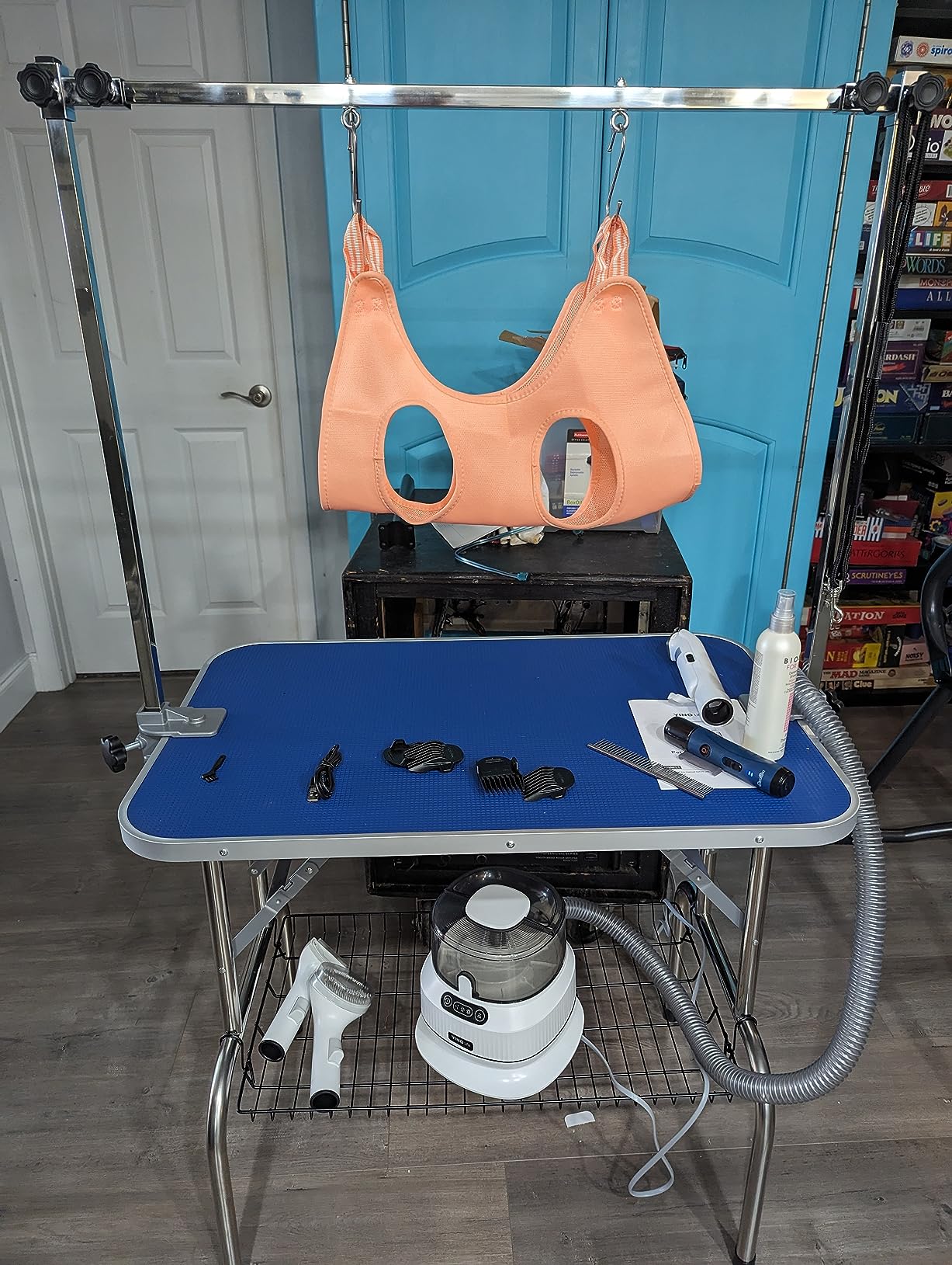 Bonnlo Hydraulic Dog Grooming Table, Professional Heavy Duty Grooming Table for Dogs, Trimming Table Drying Table w/Arm/Noose customer photo 1